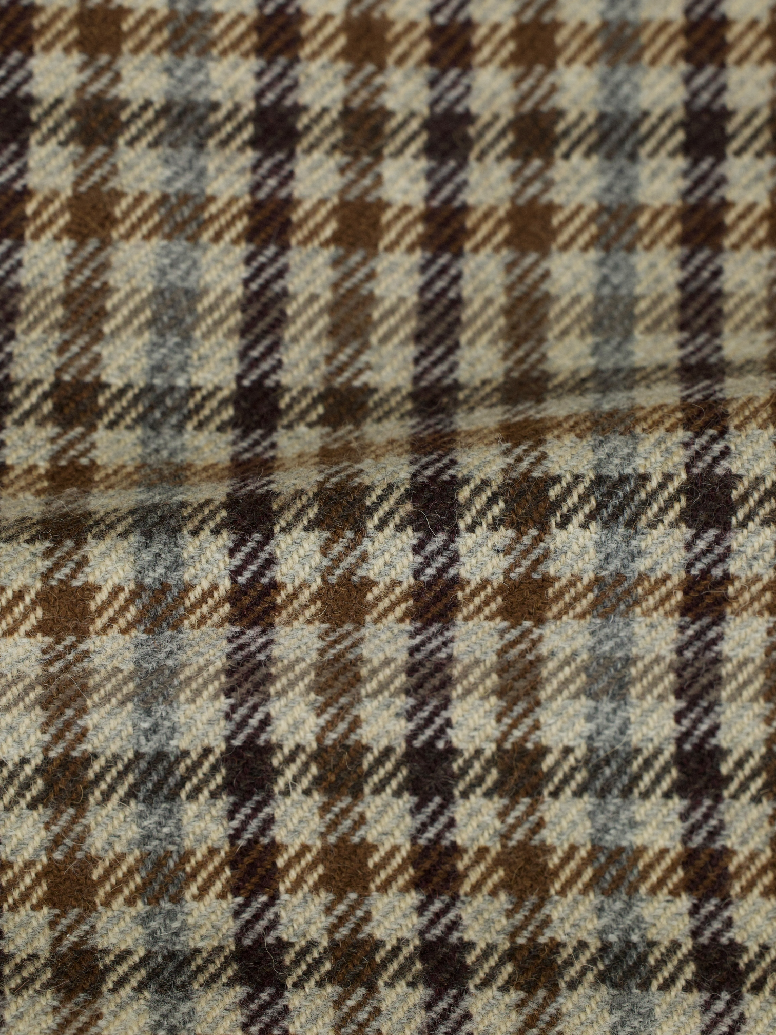 Orazio Luciano Light Brown & Blue Pure Camel Gingham-Check Jacket