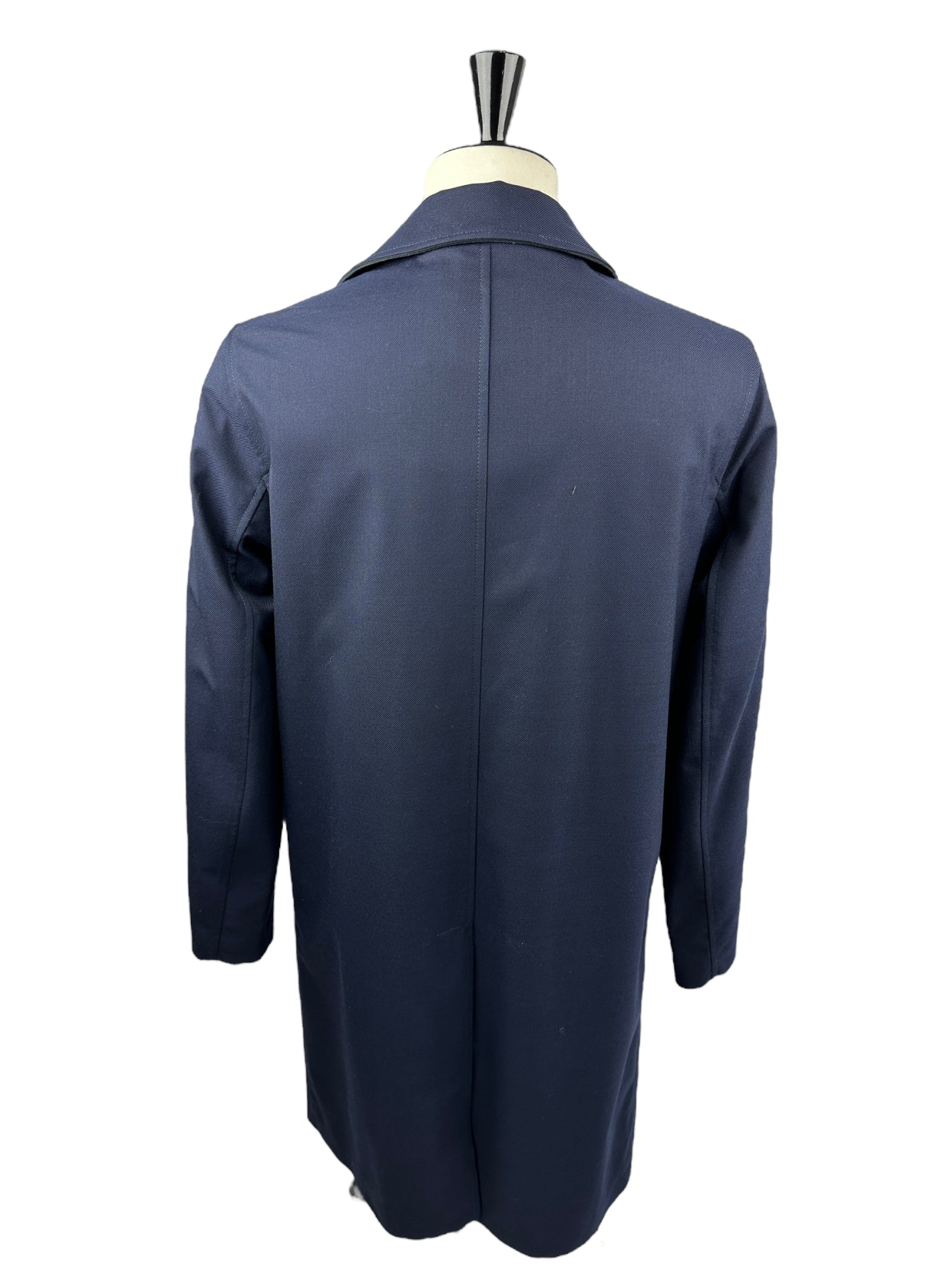 Caruso Navy Gabardine Raincoat