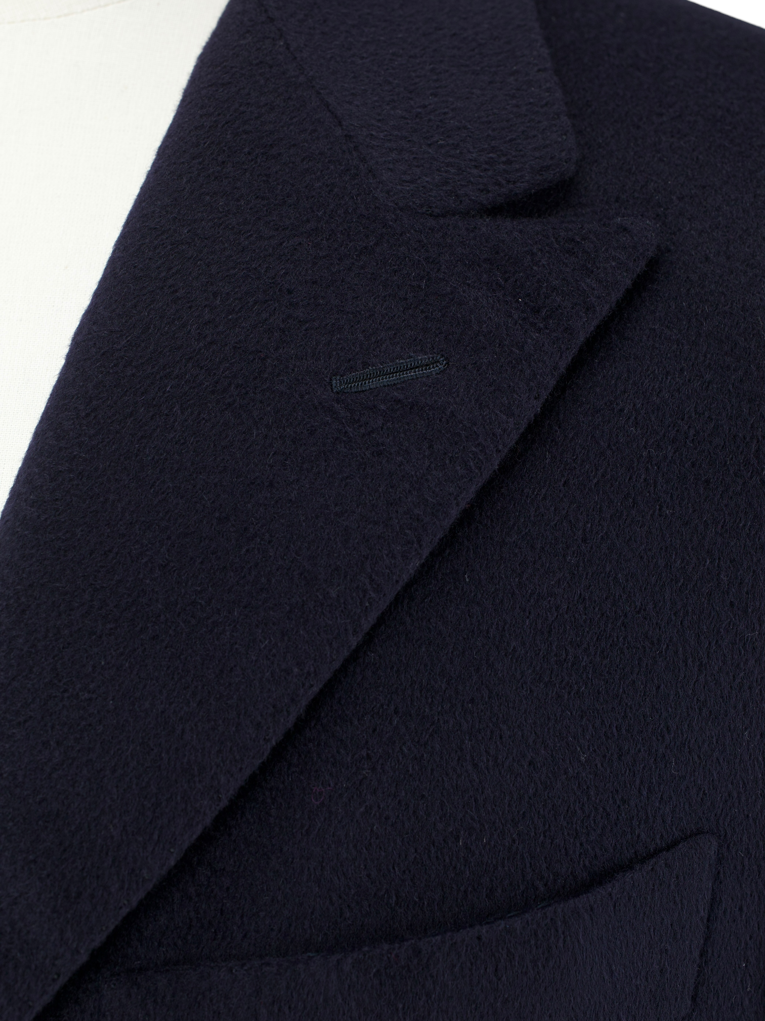 Kiton Navy Pure Cashmere Classic Sartorial Overcoat