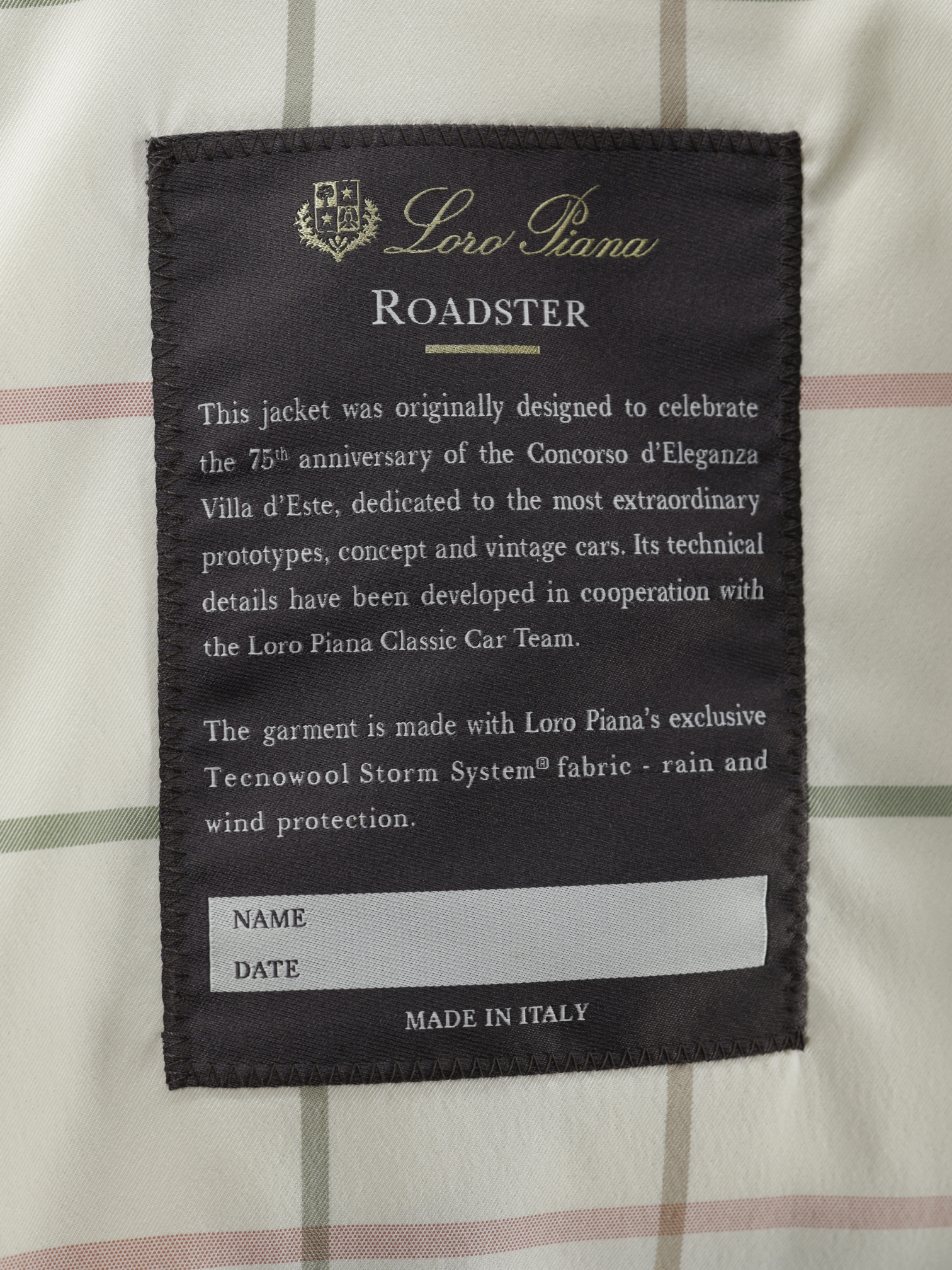 Loro Piana Dark Blue Wool Storm-System Roadster Coat