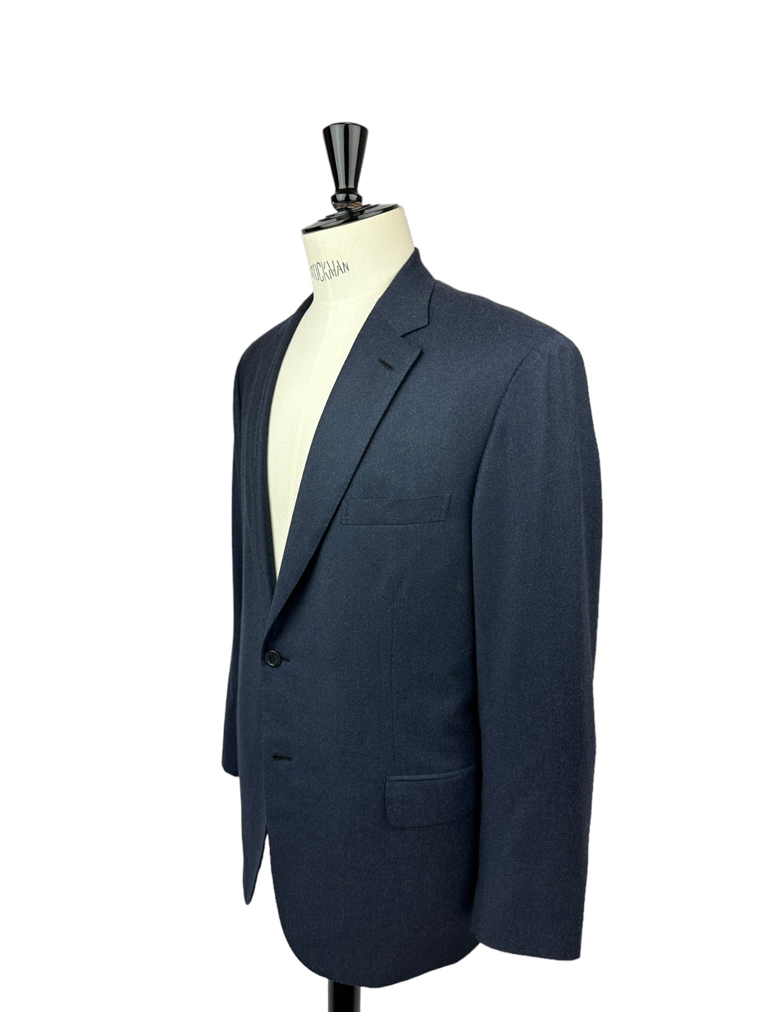 Brioni marineblauwe Brunico blazer van geborstelde wol