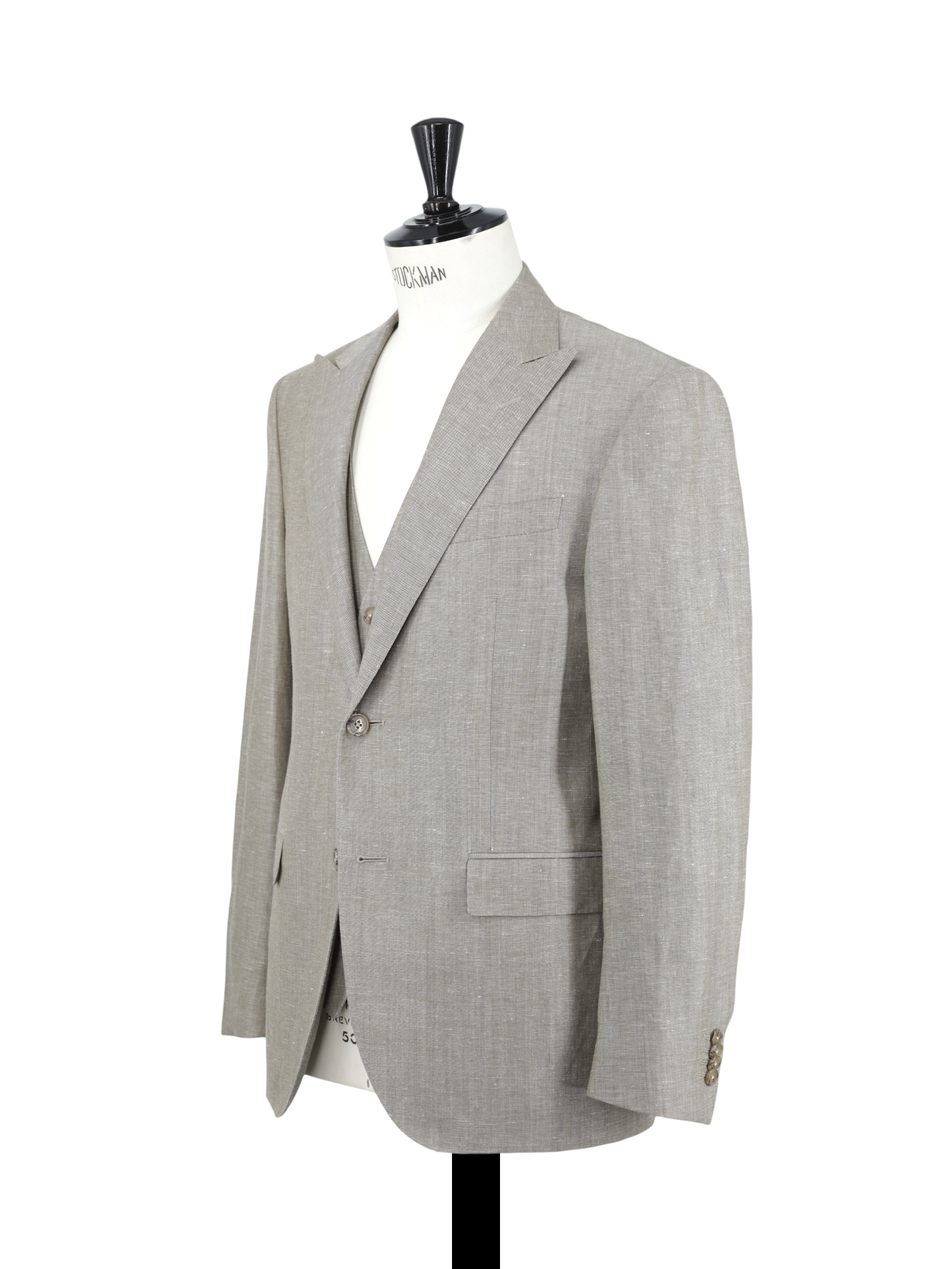 Corneliani Sand 3-Piece Wool & Linen Melange Wedding Suit