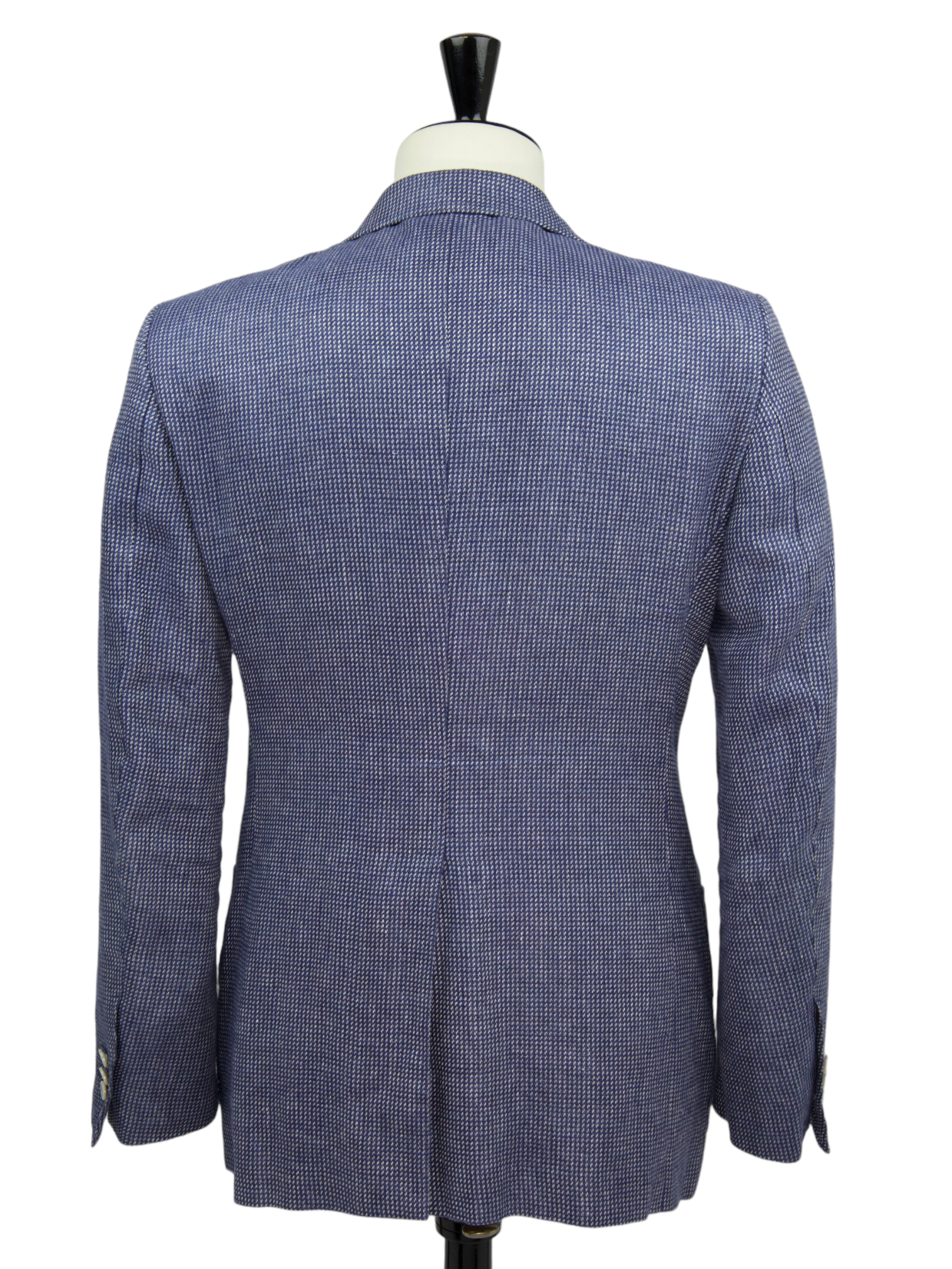 Tom Ford Blue Hemp & Wool Micro-Structure Jacket