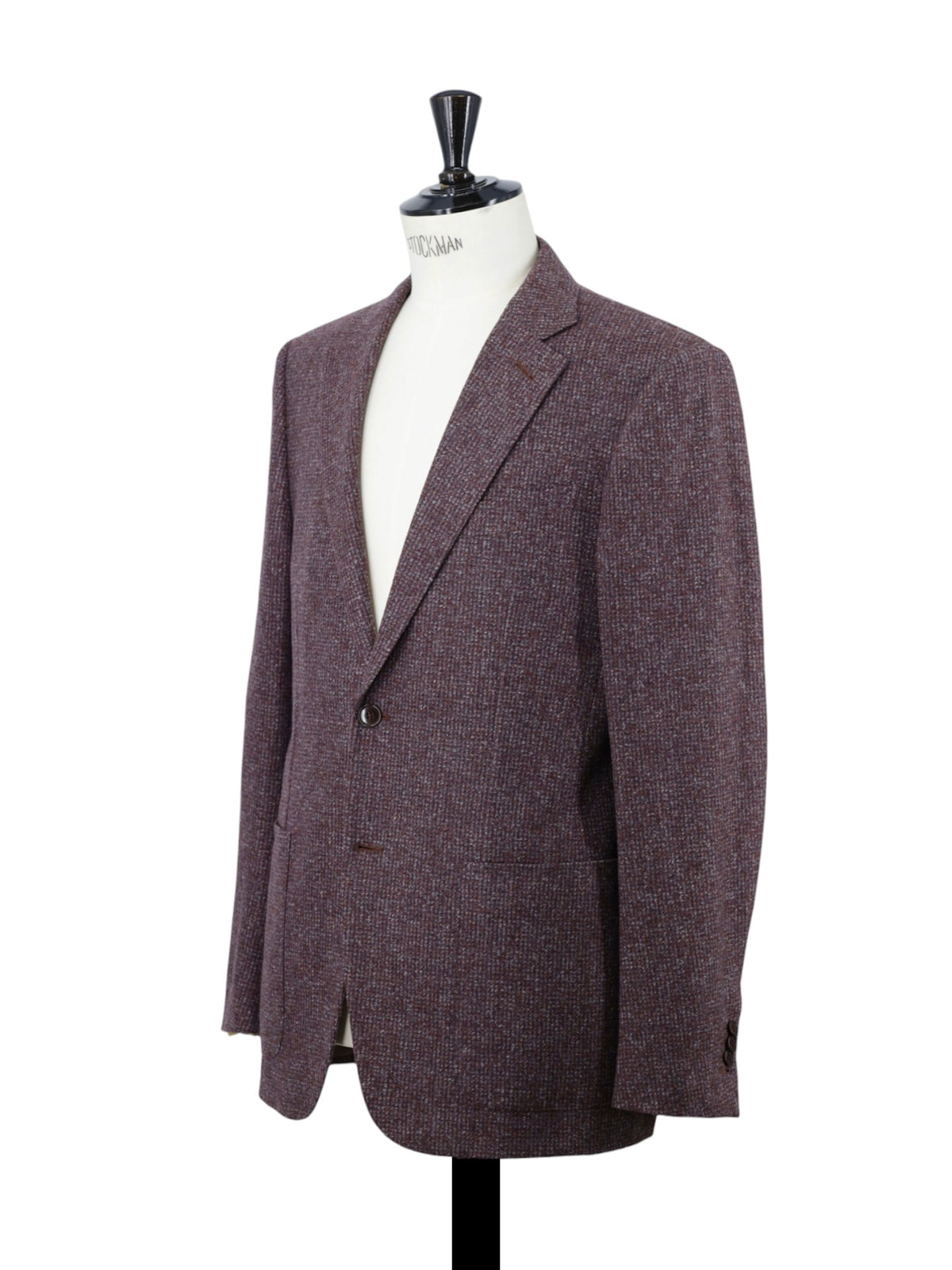 Ermenegildo Zegna Dusty Red Wool, Silk & Cashmere Micro-Pattern Mila Jacket