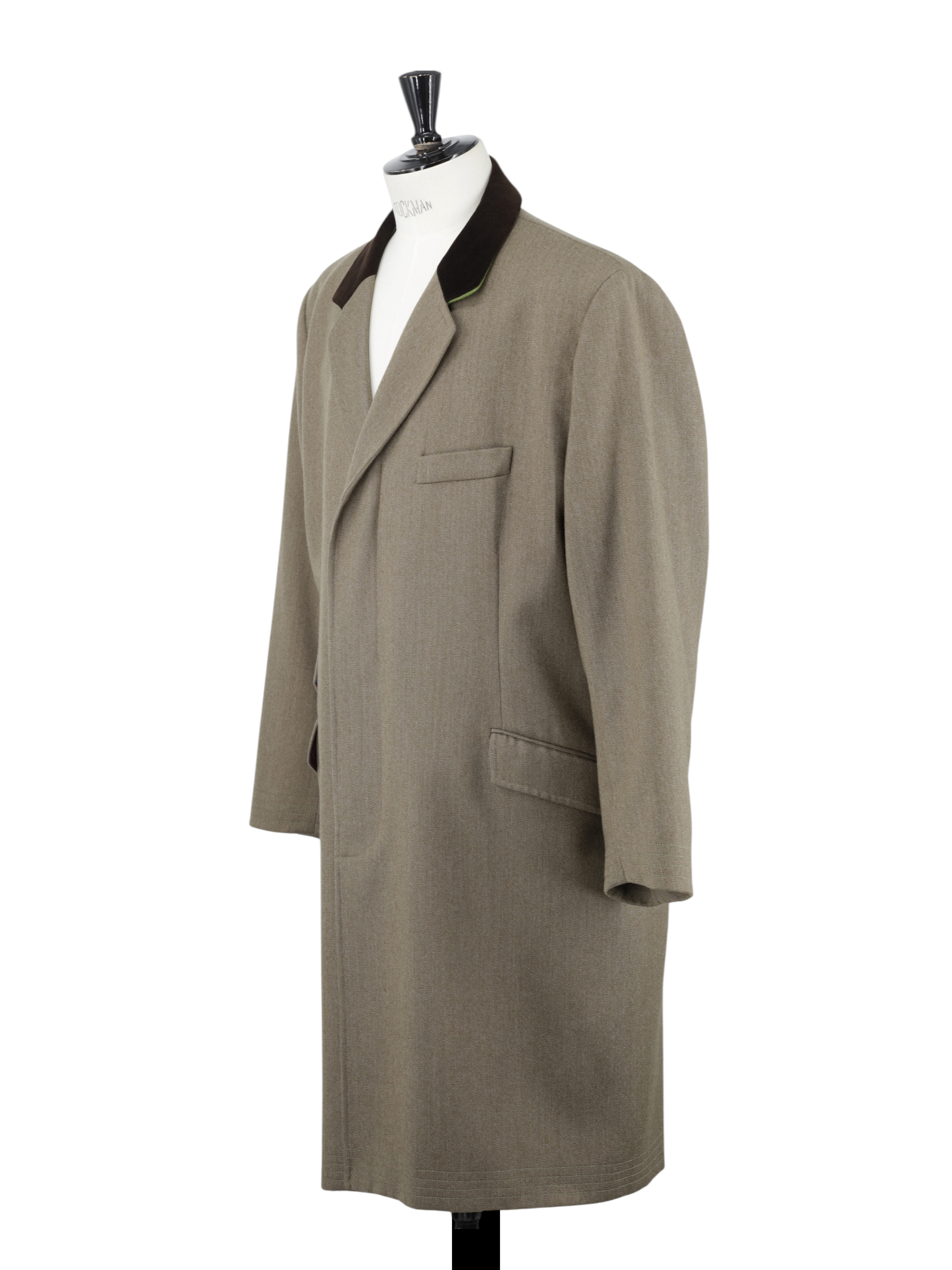 New & Lingwood Brown Wool-Twill Fawn Covert Coat