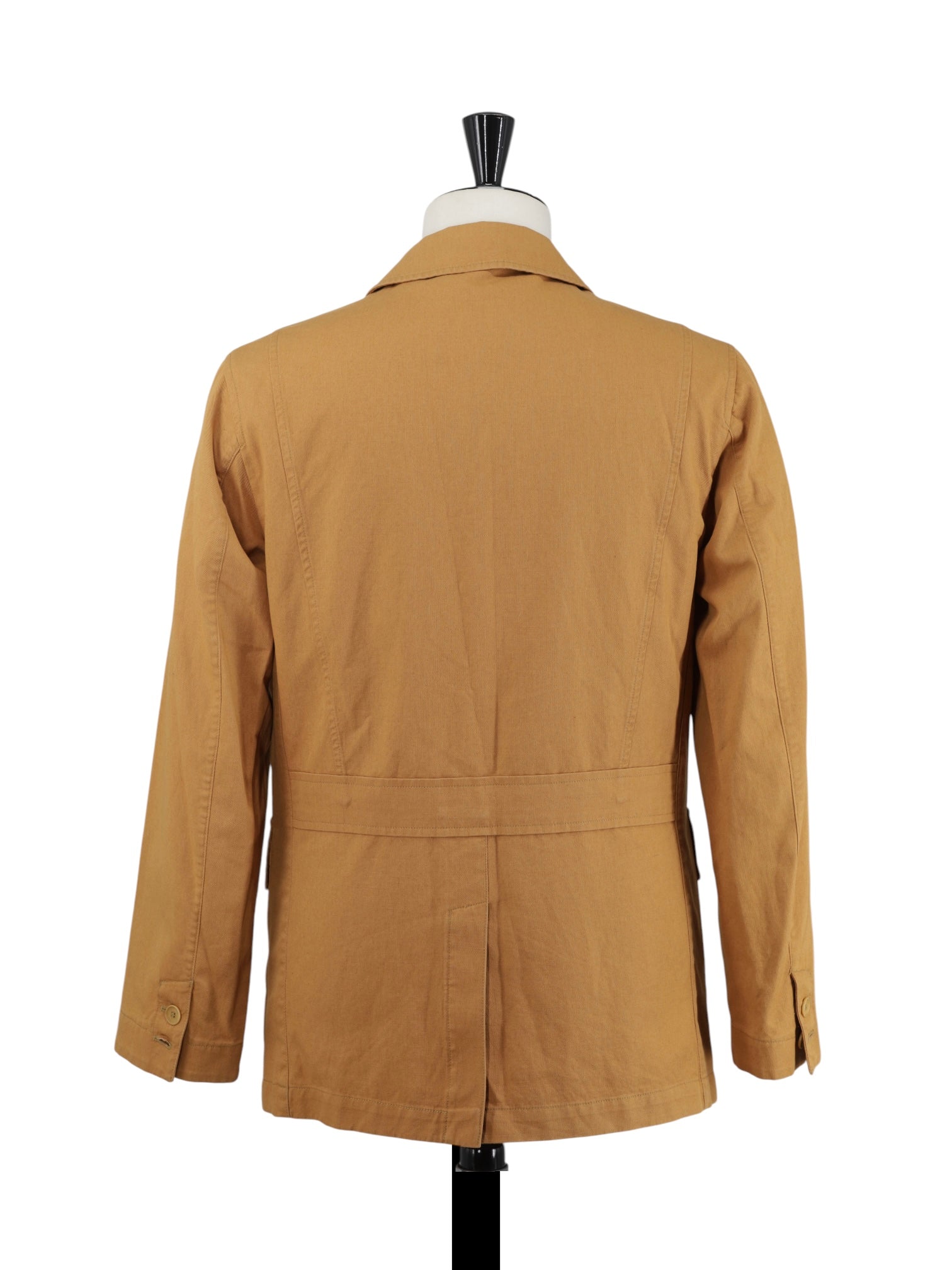 Corneliani Pumpkin Orange Cotton & Linen Sahariana Jacket