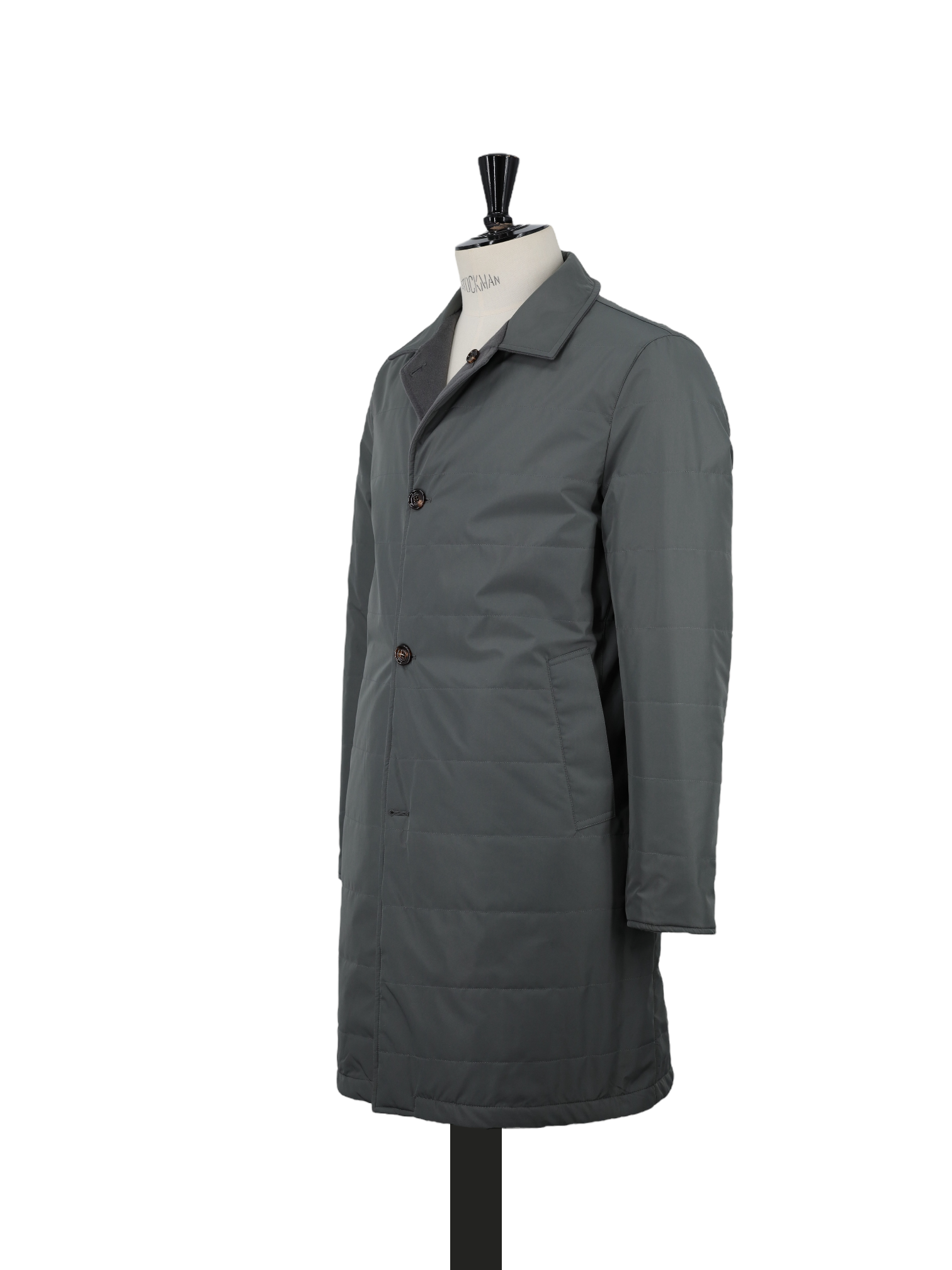Kired Sage Grey & Green Reversibe Cashmere & Stormsystem® Carcoat