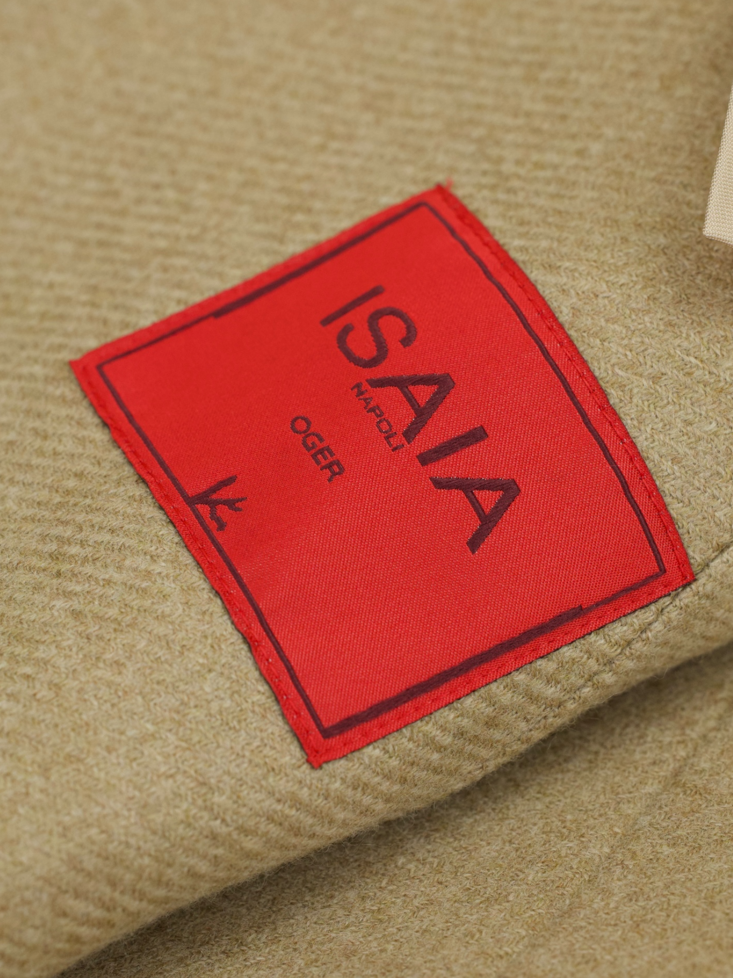 Isaia Camel Brown Wool & Cashmere Twill Jacket