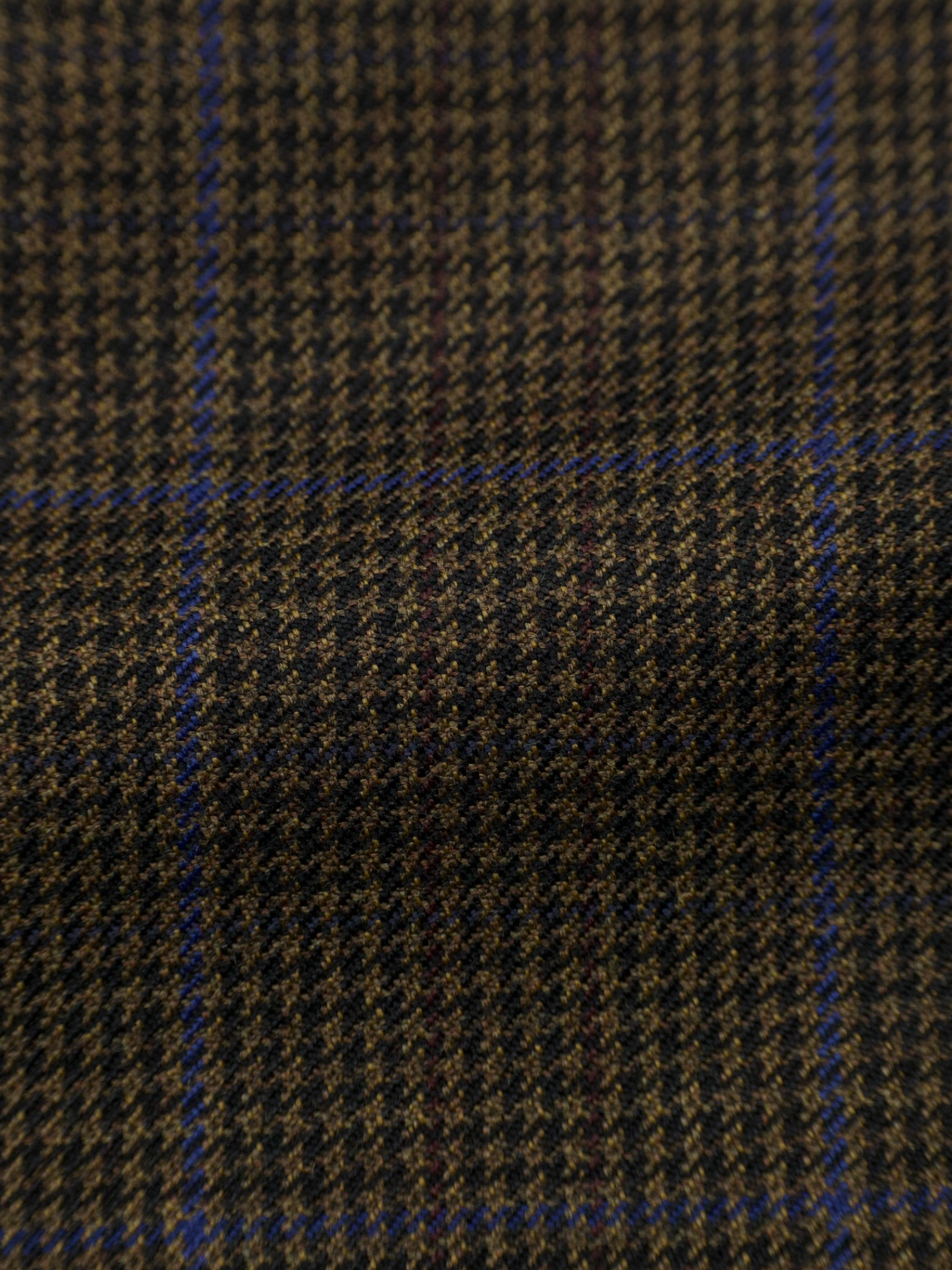 Cesare Attolini Dark Brown Windowpane & Puppytooth Jacket