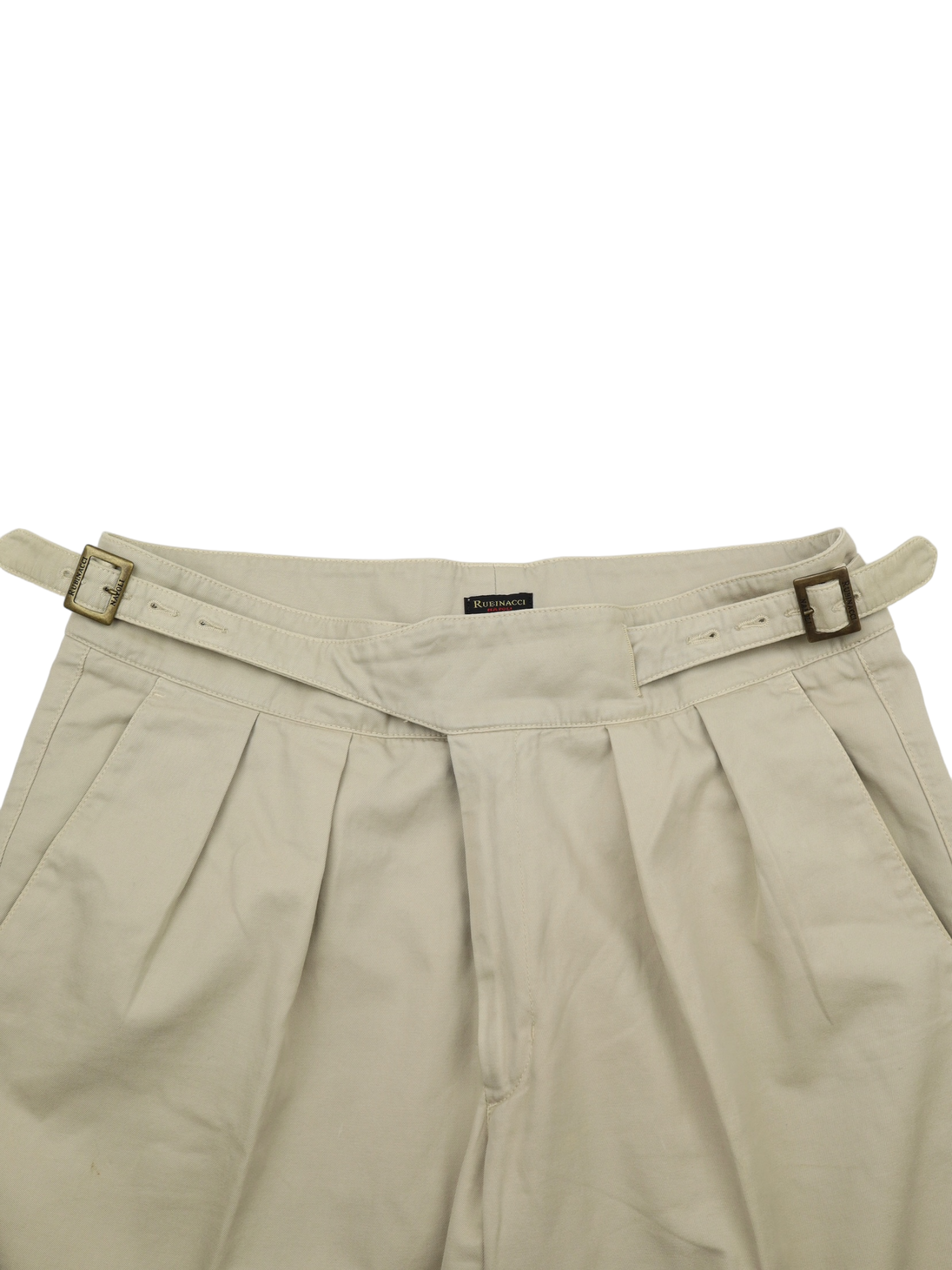 Rubinacci Beige Cotton Manny Gurkha Trousers