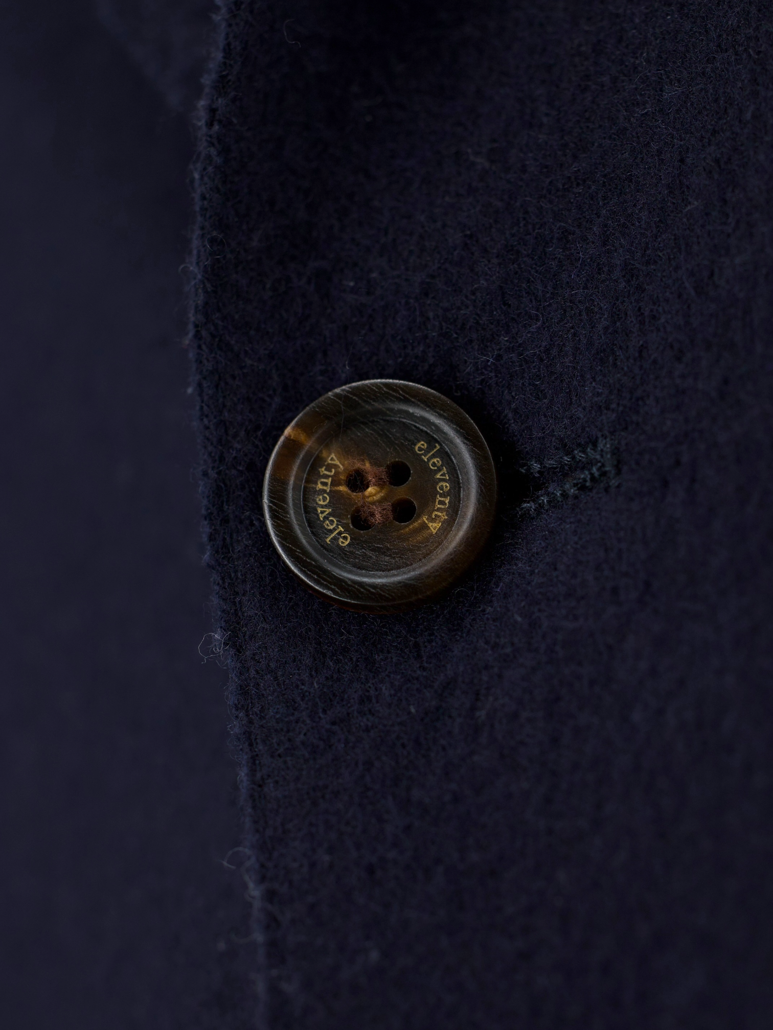 Eleventy Navy Wool & Stretch Flannel Unconstructed Blazer