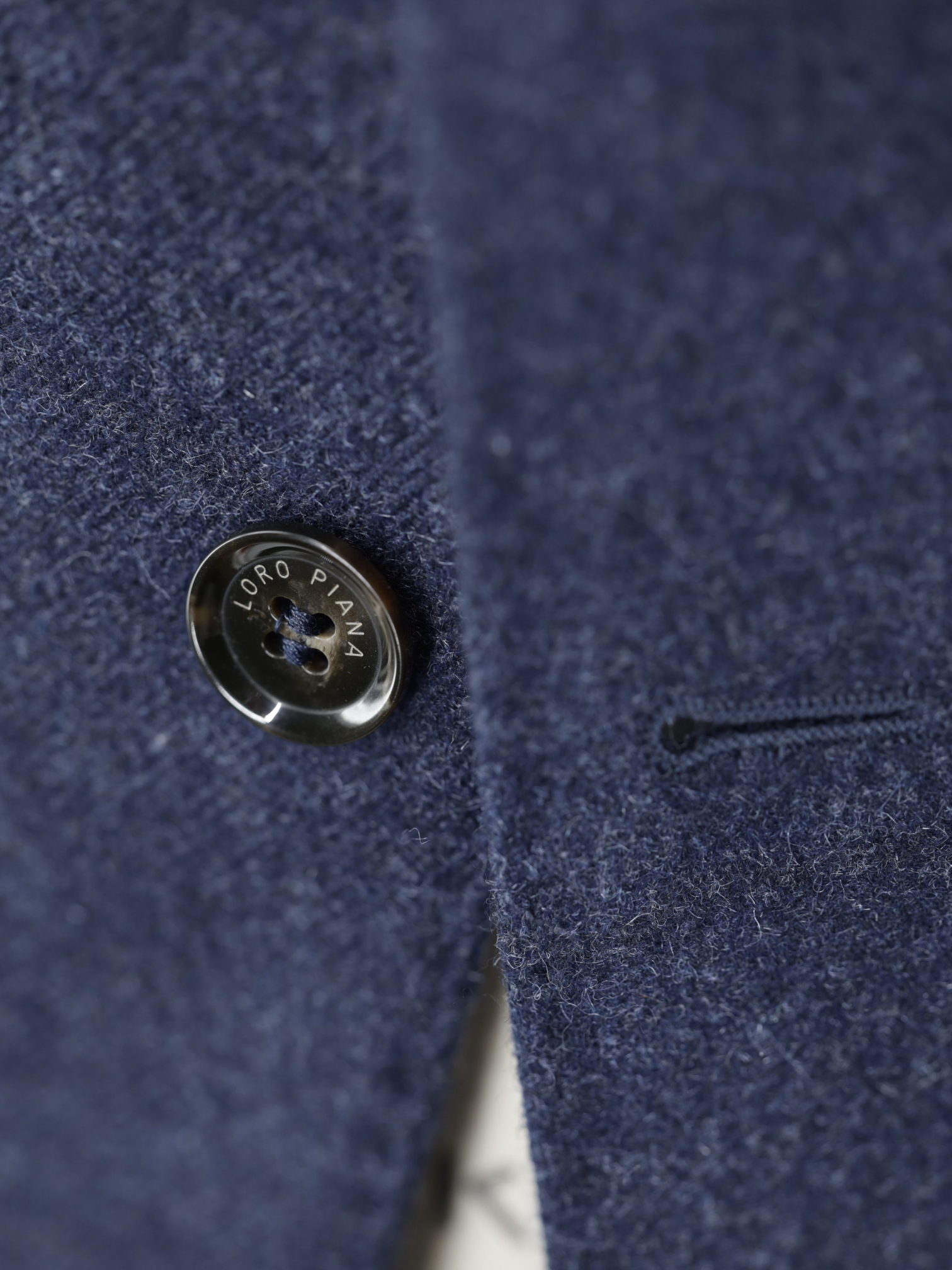 Loro Piana Dark Blue Cashmere, Mohair & Silk Sartorial Rain-System Jacket