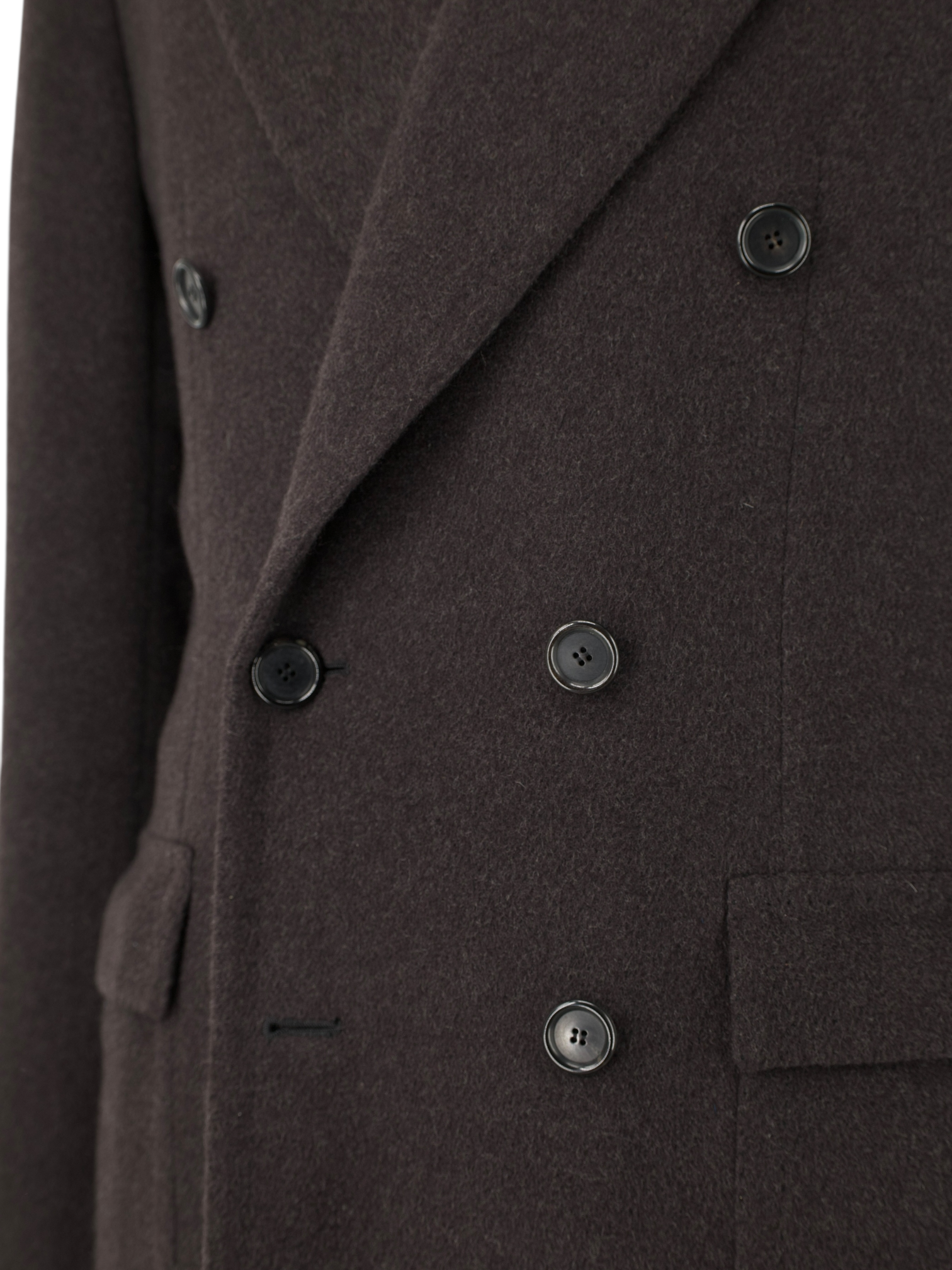 Cesare Attolini Deep Dark-Brown Pure Cashmere Sartorial Polo Coat