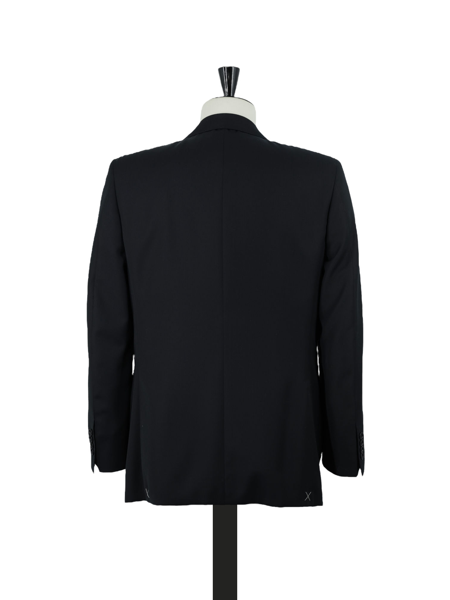 Canali Black Super 120's Wool Plain Weave Jacket