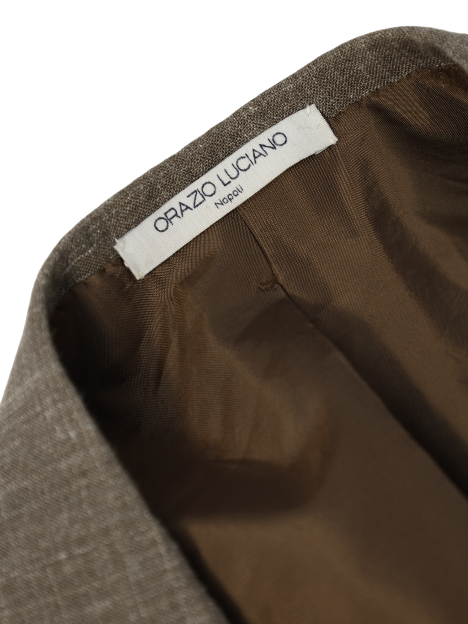 Orazio Luciano Brown Wool, Silk & Linen Melange Jacket