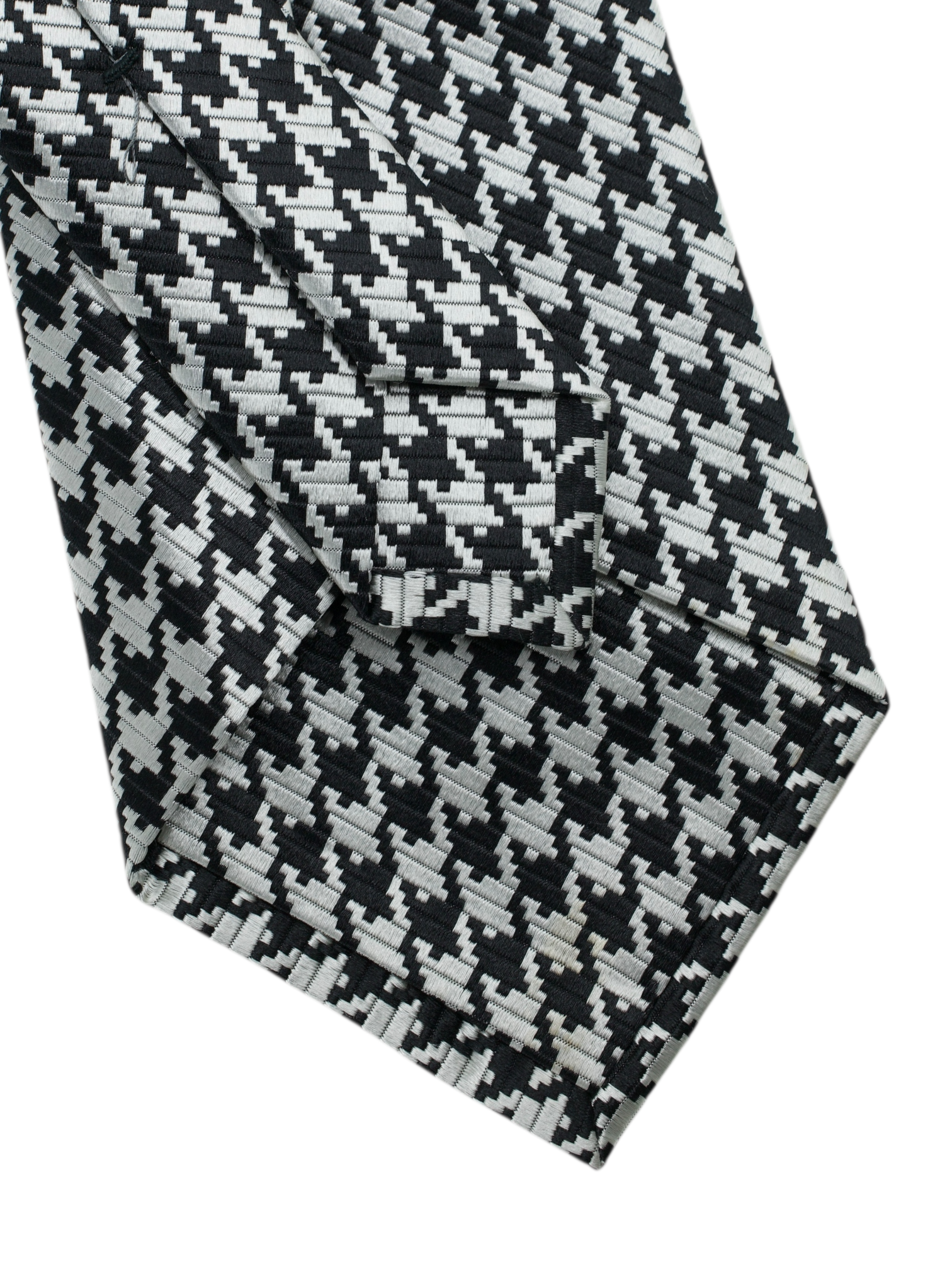 Tom Ford Black Silk Pied de Poule Tie
