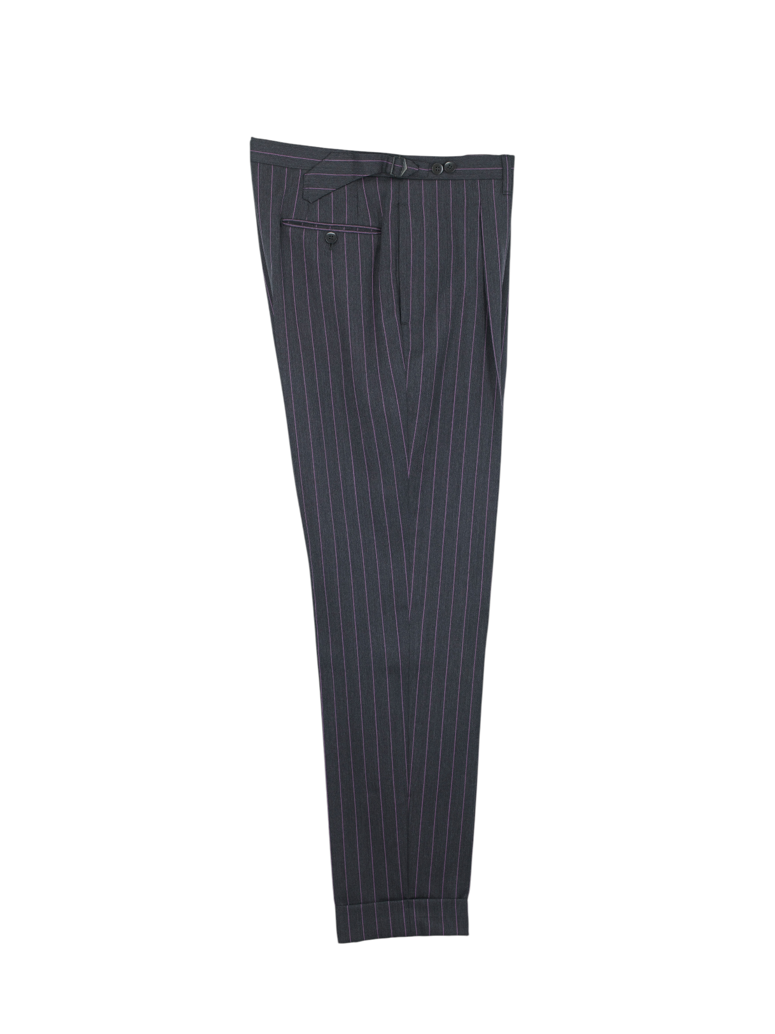 Cesare Attolini Grey & Pink Fine-Wool Double-Breasted Pinstripe Suit