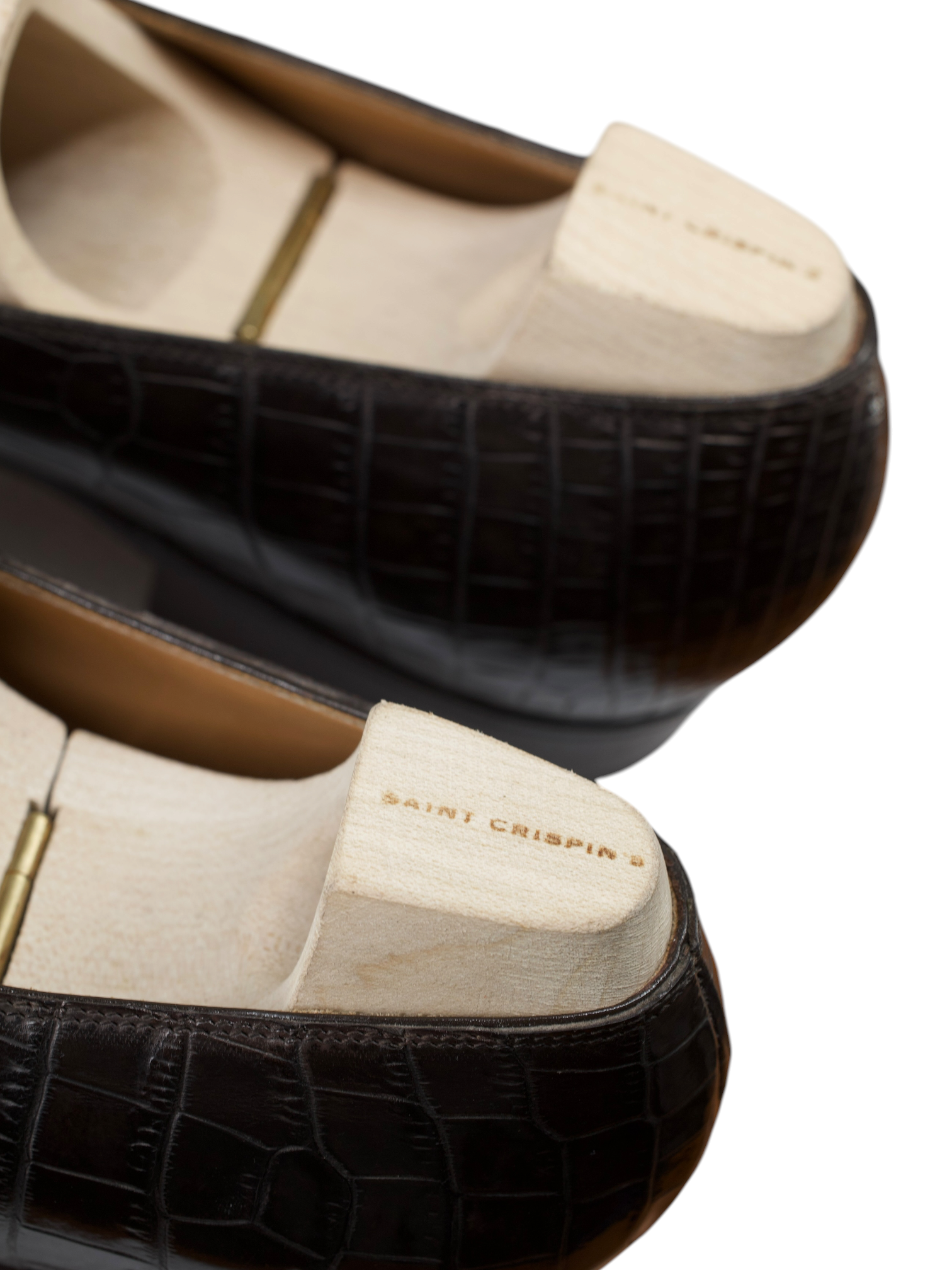Saint Crispin's Dark Brown Alligator Leather "530T" Tassel Loafers