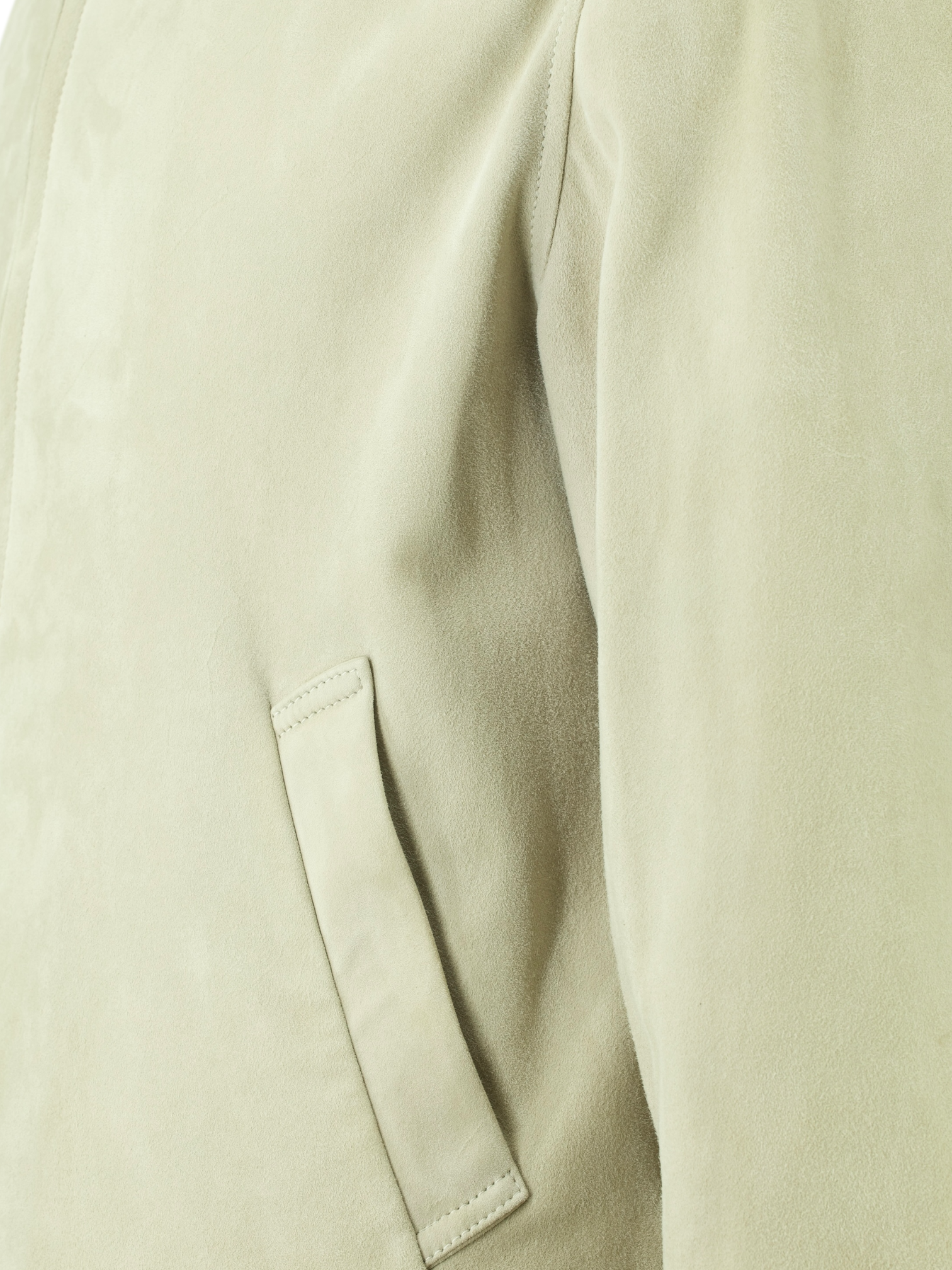 Valstar Seafoam Green Goat-Leather Suède Bomber Jacket