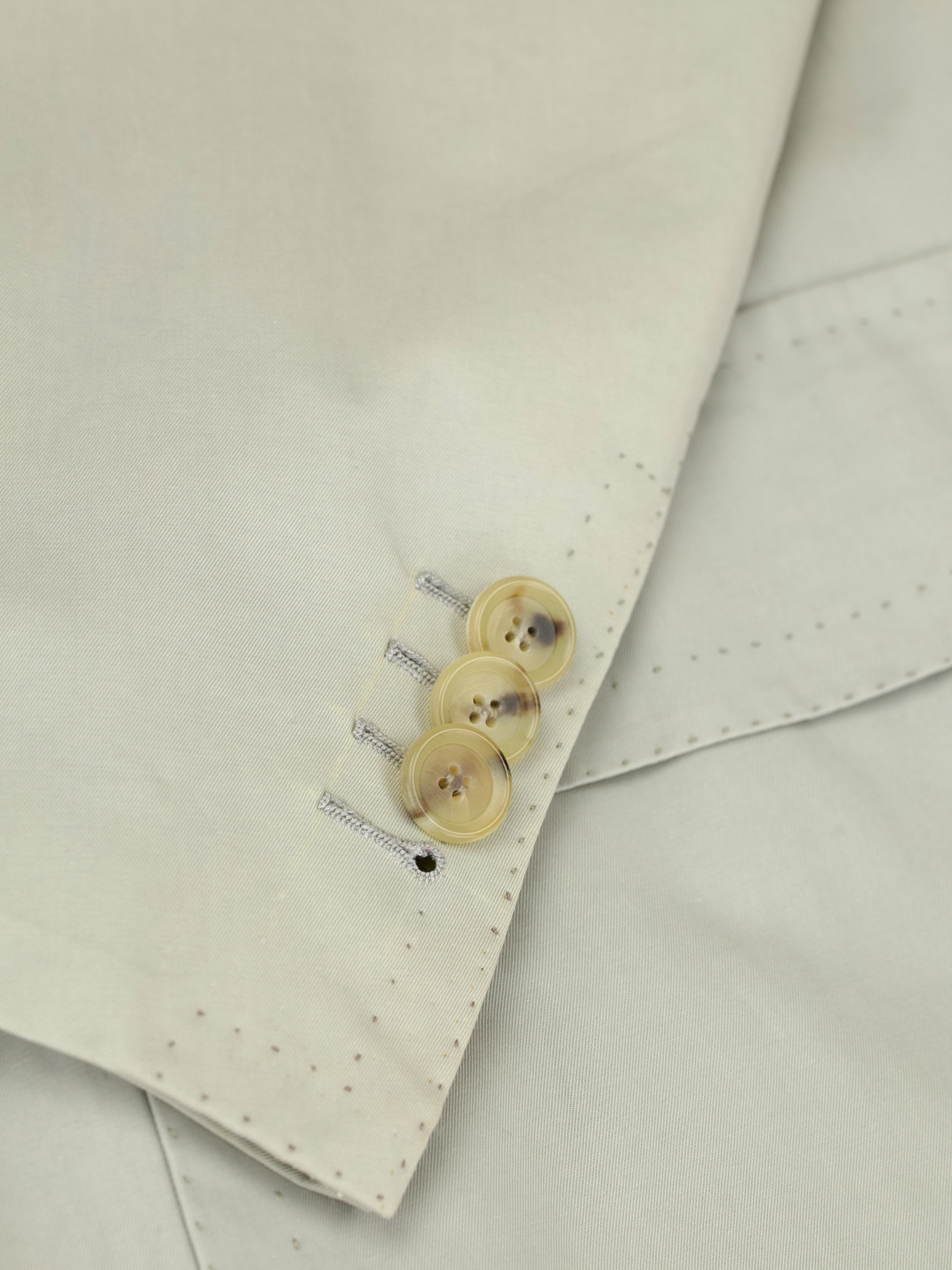 Cesare Attolini Beige Cotton Sartorial Summer Peacoat
