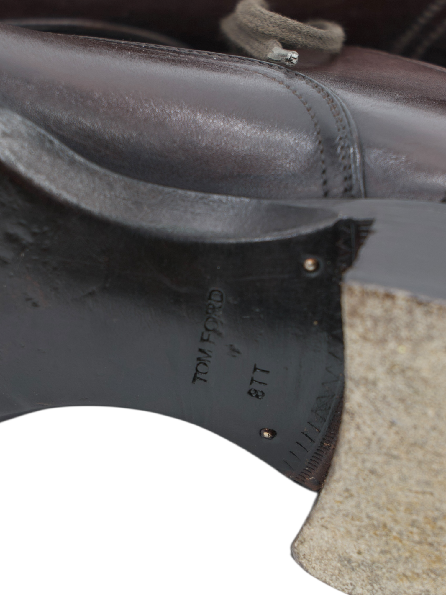 Tom Ford Dark Brown Austin Calfleather Oxford Lace-Ups