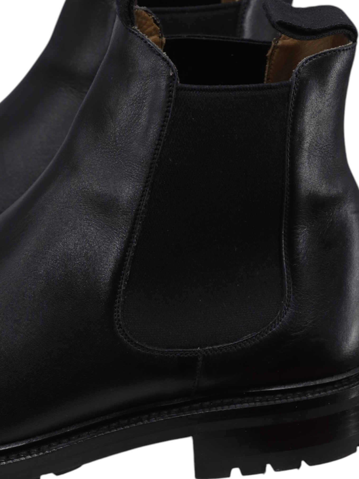 Carmina Black Funchal-Leather Commando-Sole Llubu Chelsea Boot