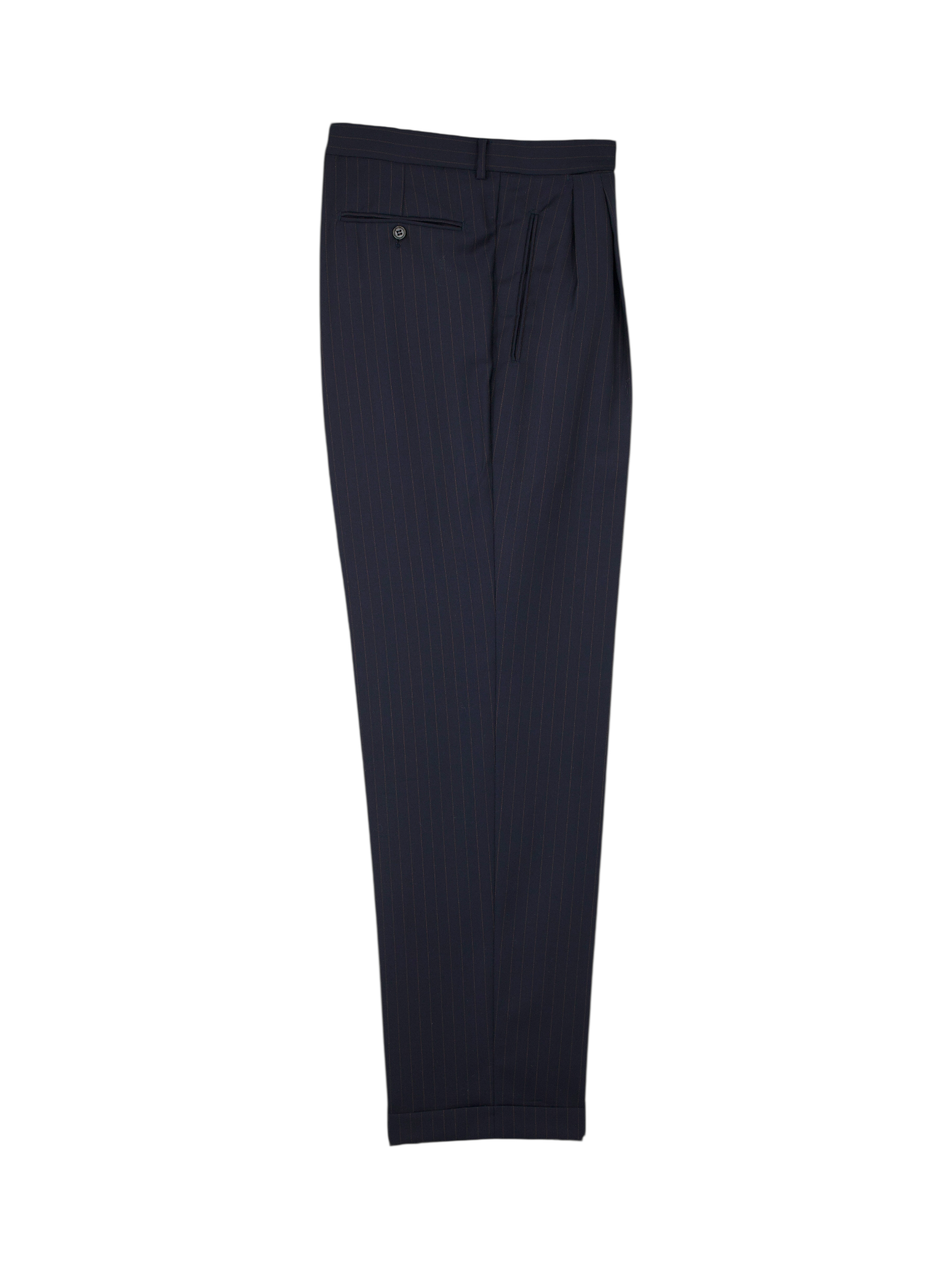 Ermenegildo Zegna Vintage Black & Brown Trofeo Wool Pinstripe Suit
