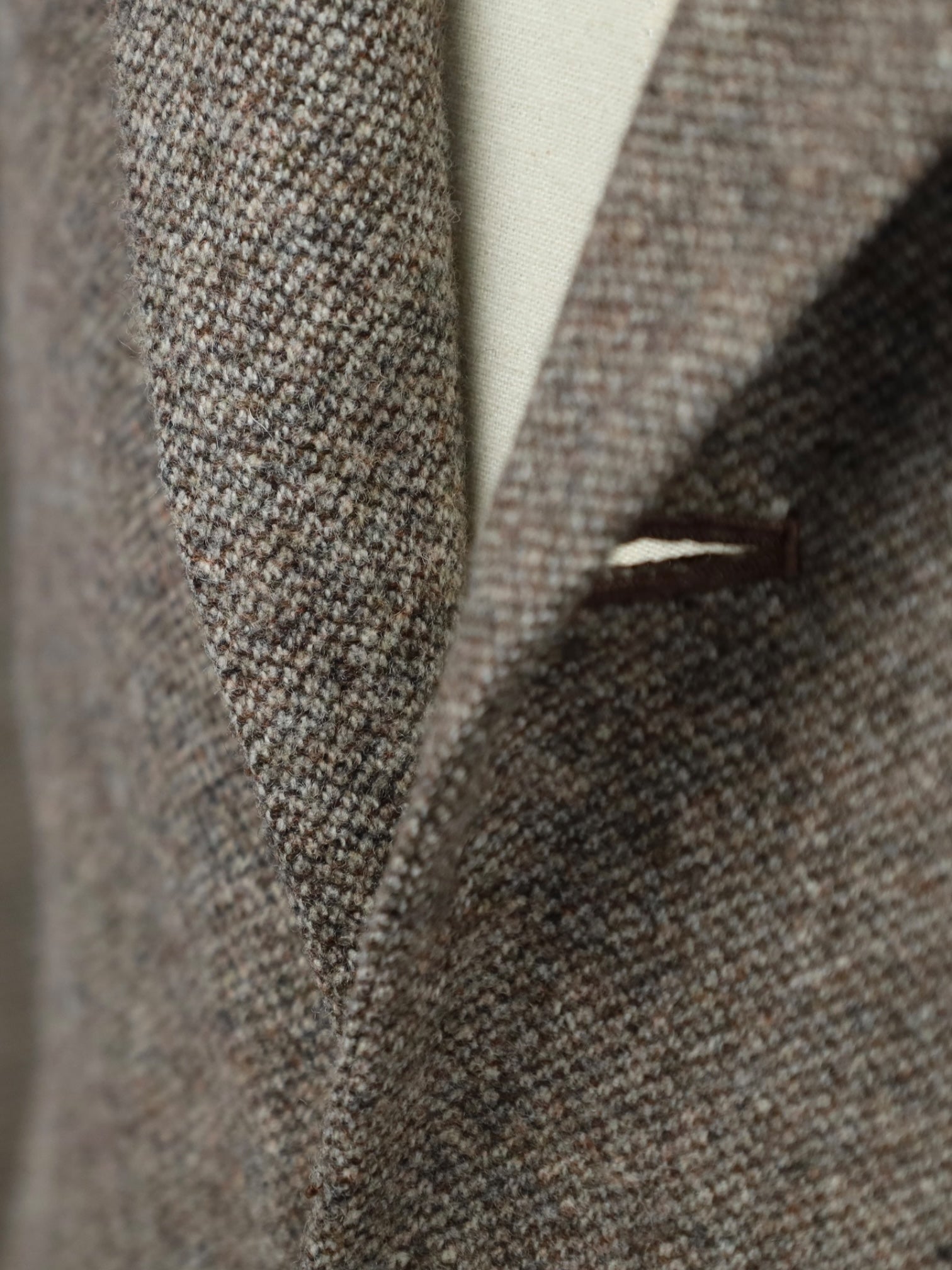Orazio Luciano Taupe Micro-structure Wool & Cashmere Jacket