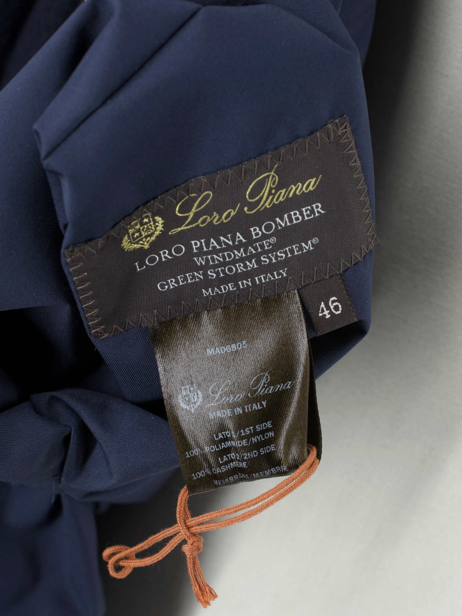 Loro Piana Navy Reversible Green Storm System & Cashmere Windmate Bomber Jacket