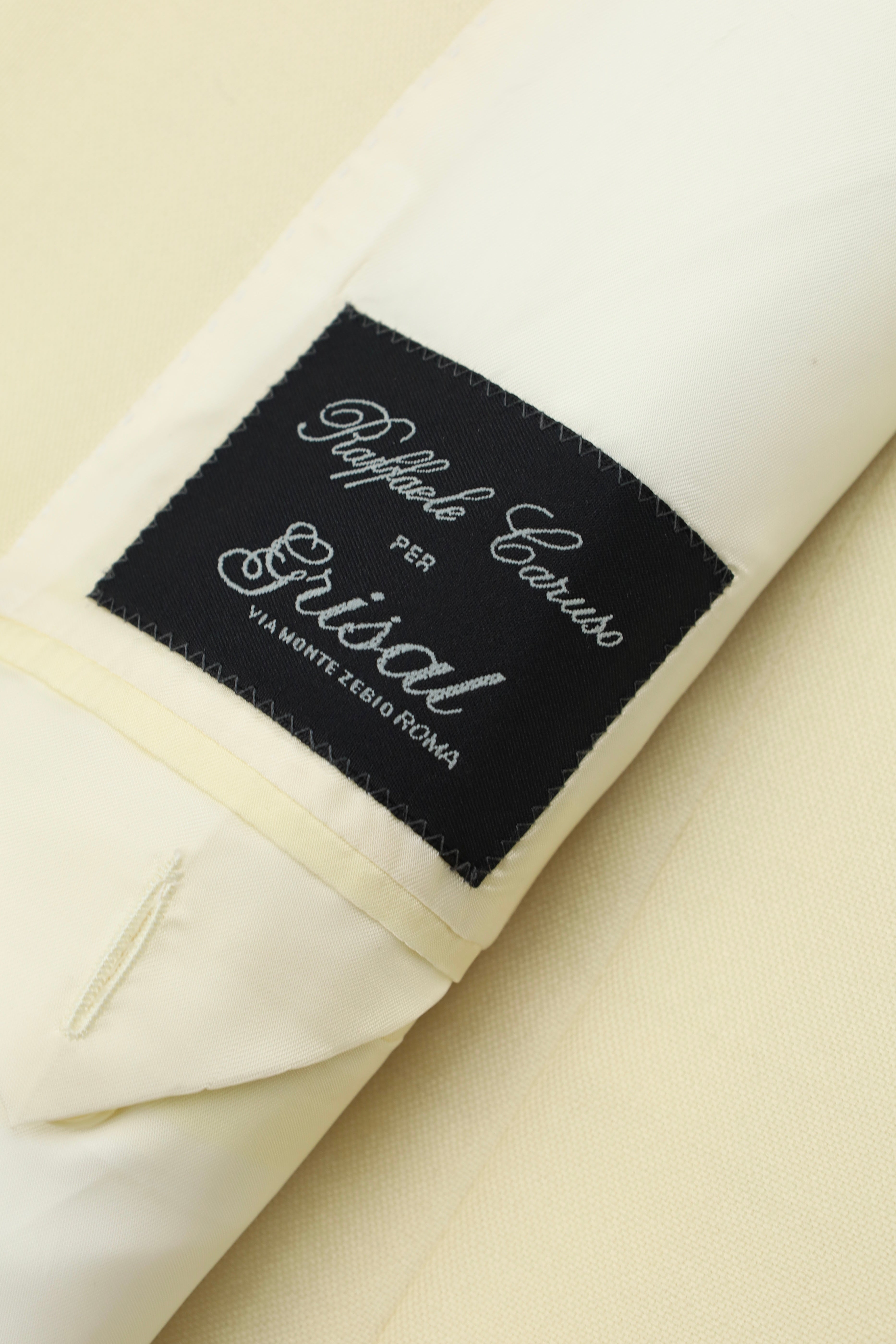 Caruso Off-White Double-Breasted Cashmere & Silk Blazer