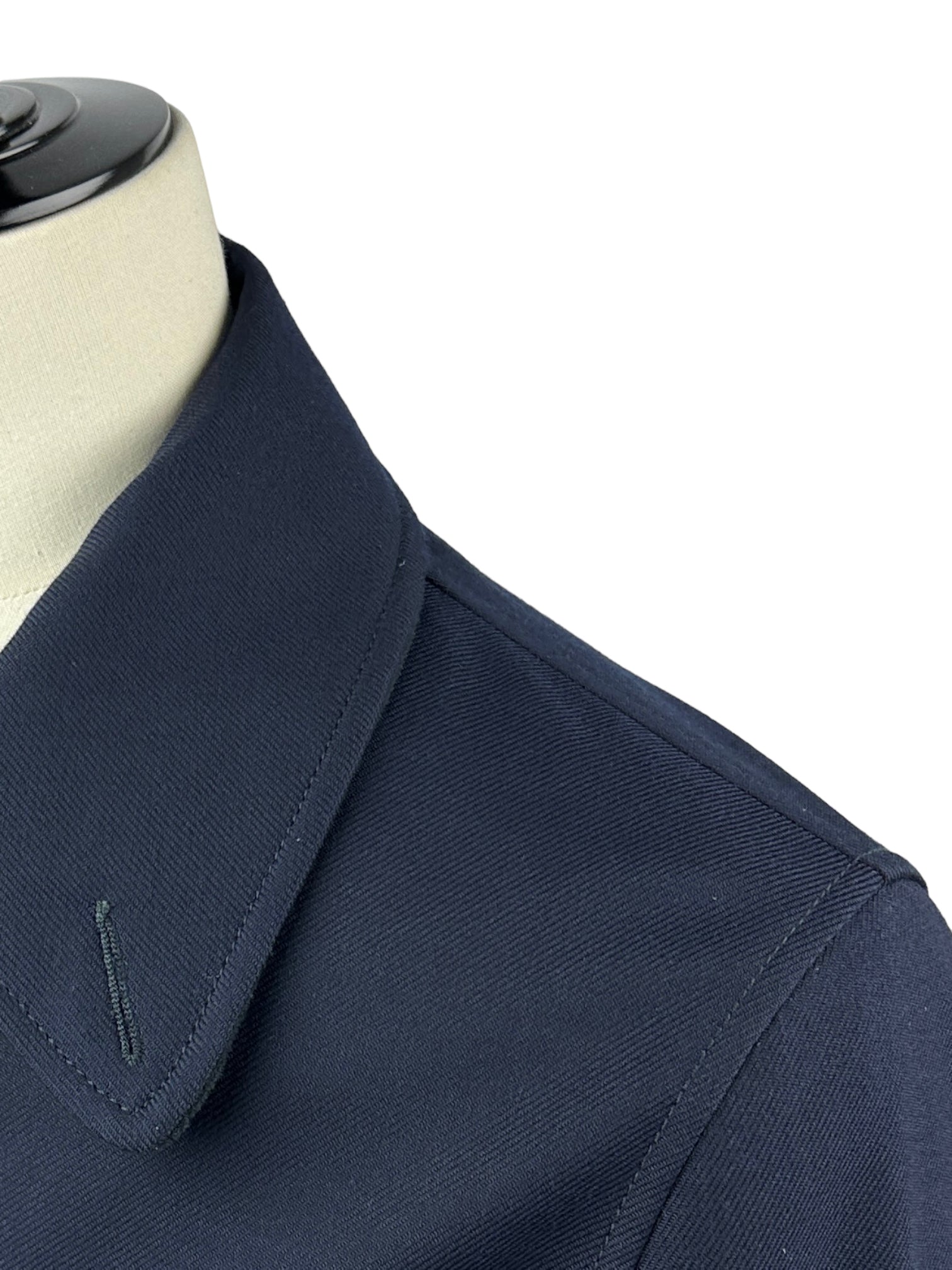 Caruso Navy Gabardine Raincoat