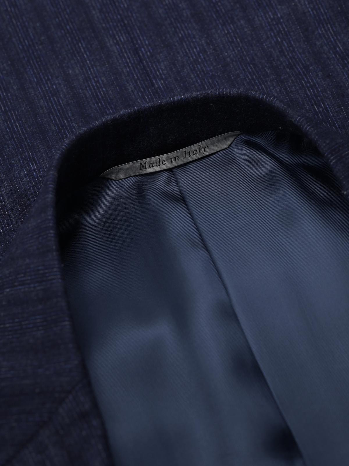 Canali Dark Blue Wool & Cashmere Flannel Multi-Stripe Winter Suit