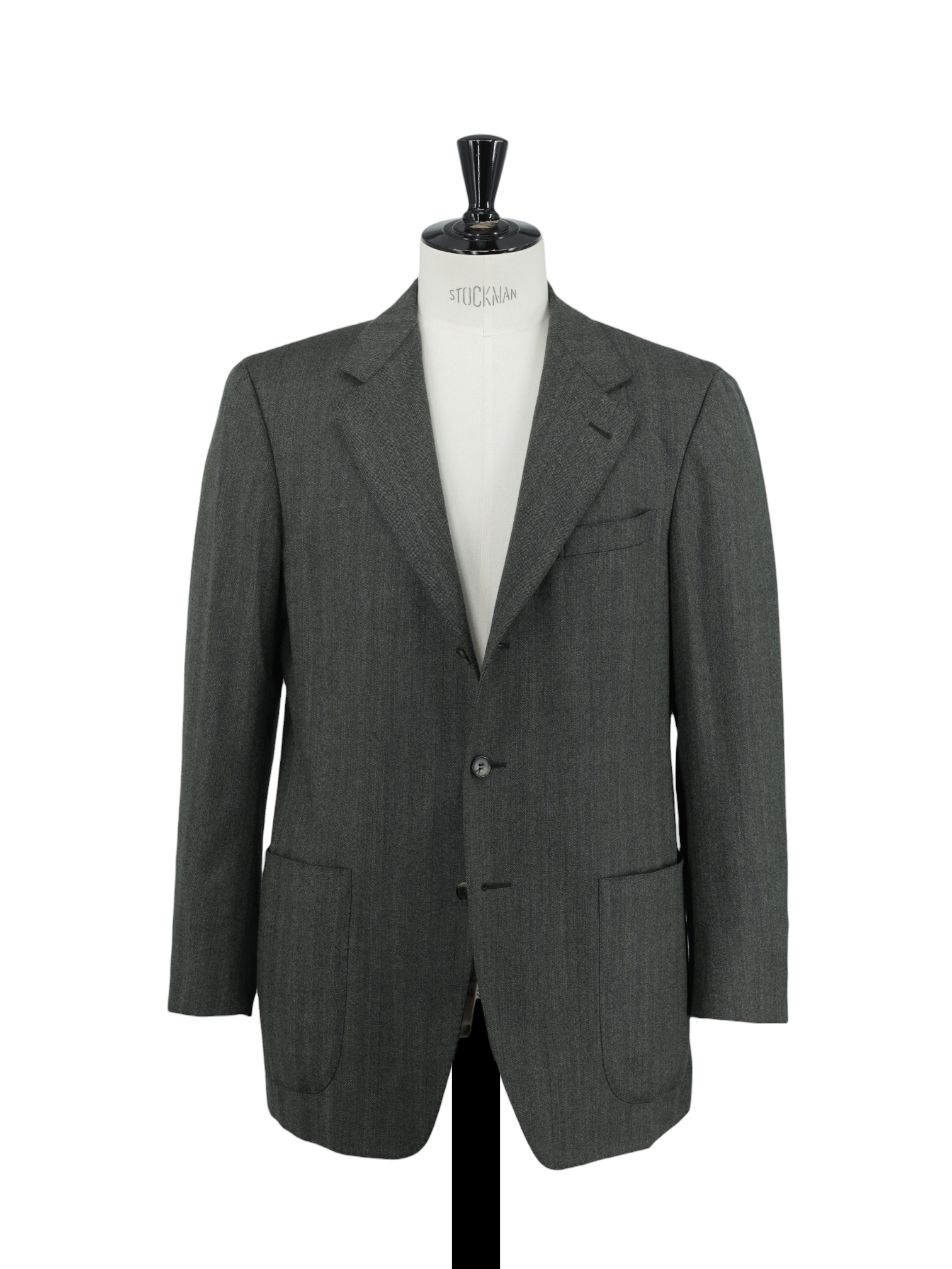 Ermenegildo Zegna Sage Green Trofeo-Wool Herringbone 