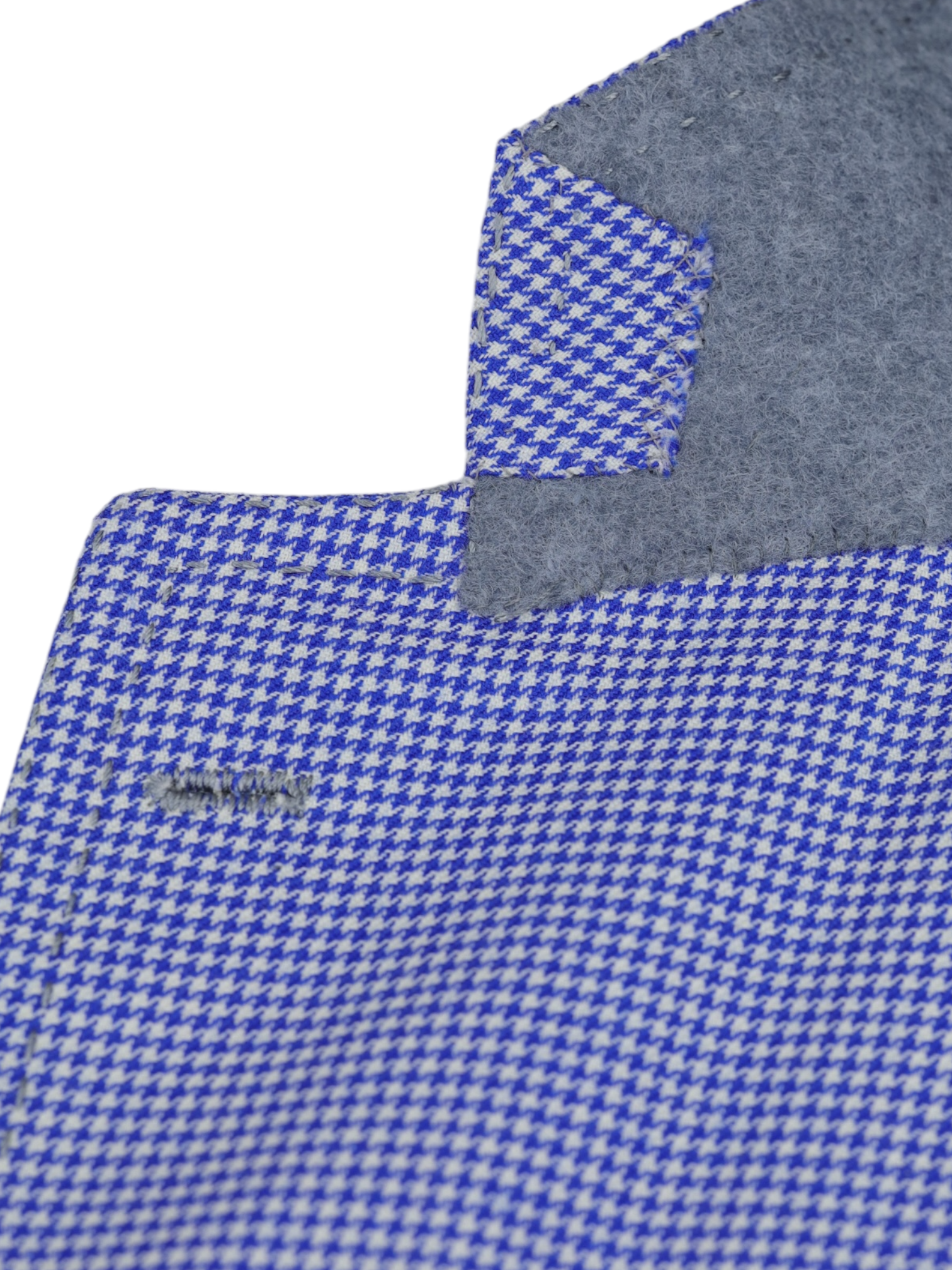 Kiton Light Blue Extrafine-Wool Pied de Poule "Lasa" Jacket