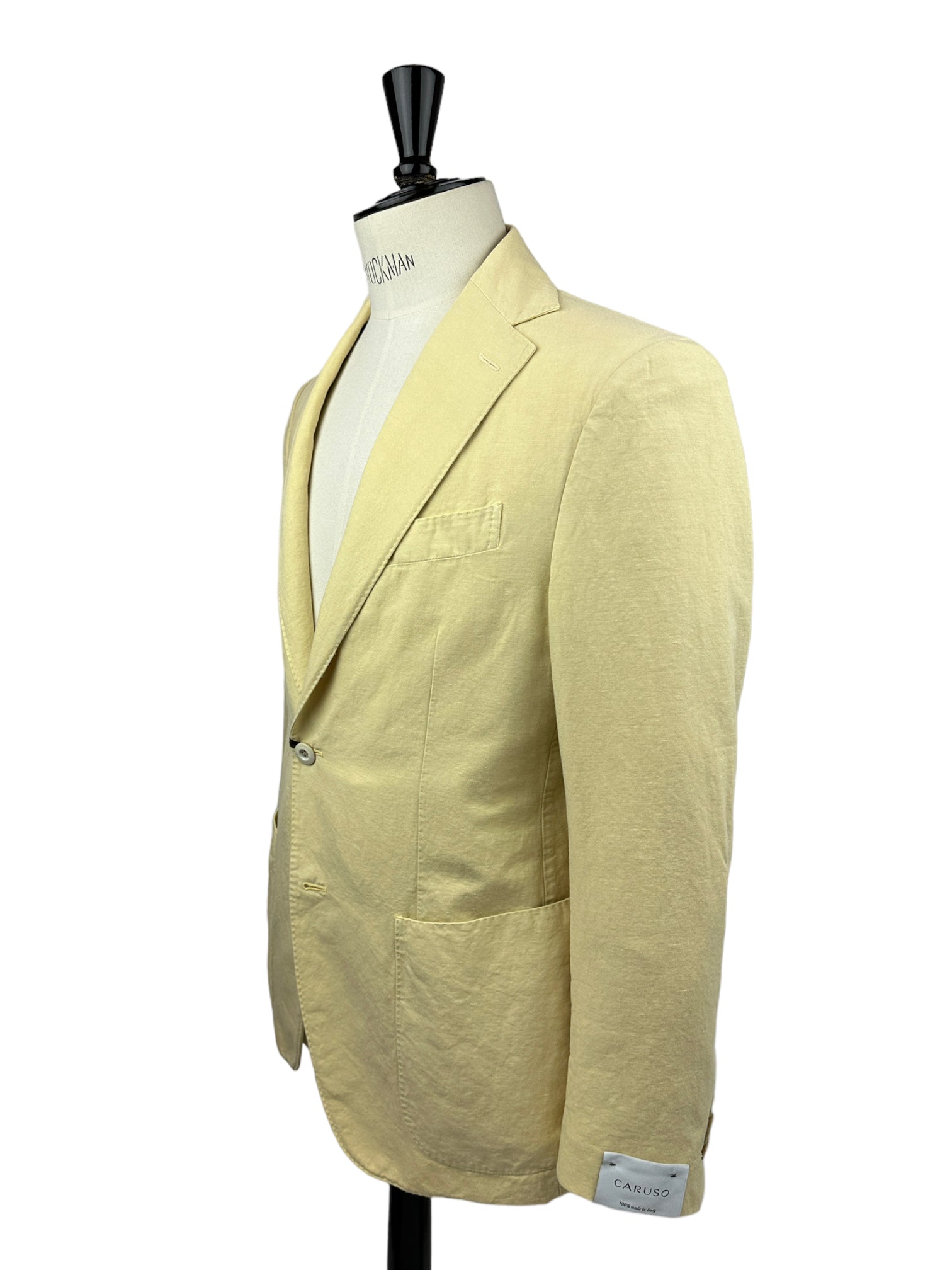 Caruso Yellow Cotton Blend Panarea Jacket