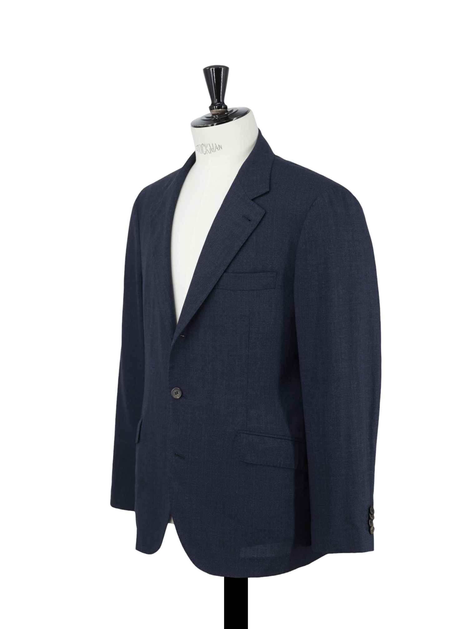 Brunello Cucinelli Dark Blue Wool-Blend Pinpoint Suit