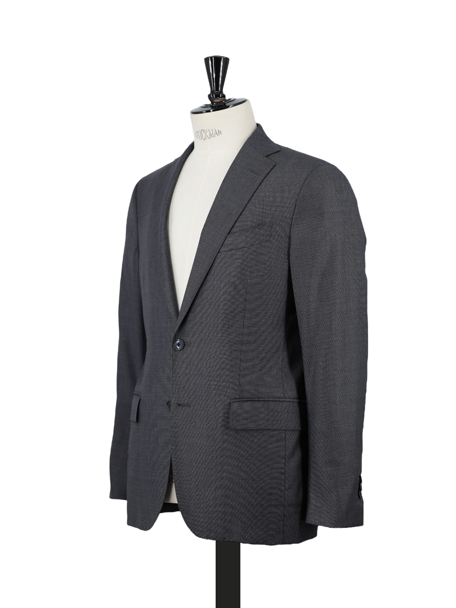 Lardini Grey Wool Timeless Sharkskin Suit