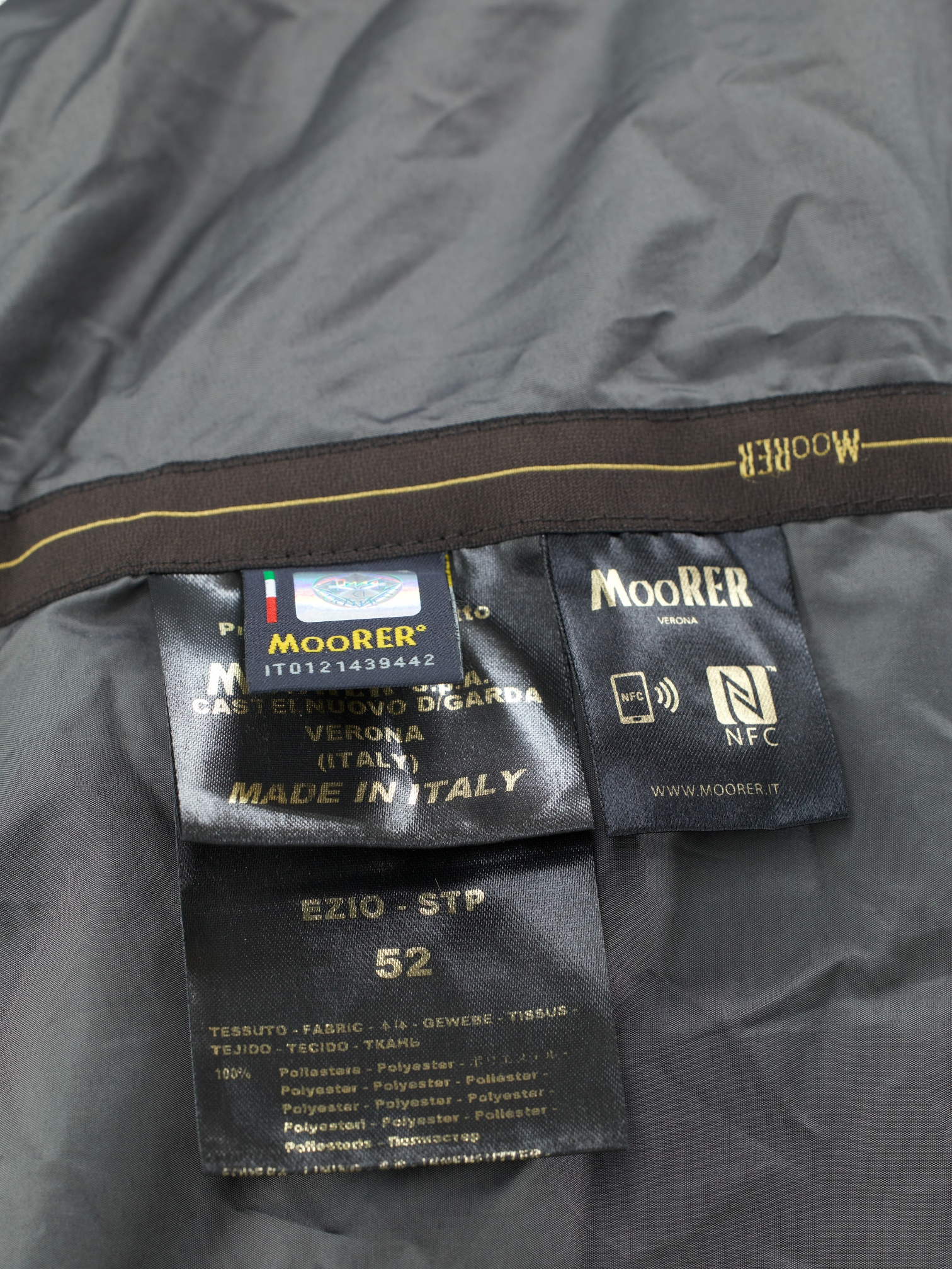 MooRER Black Water-Repellent "Ezio" Fieldjacket