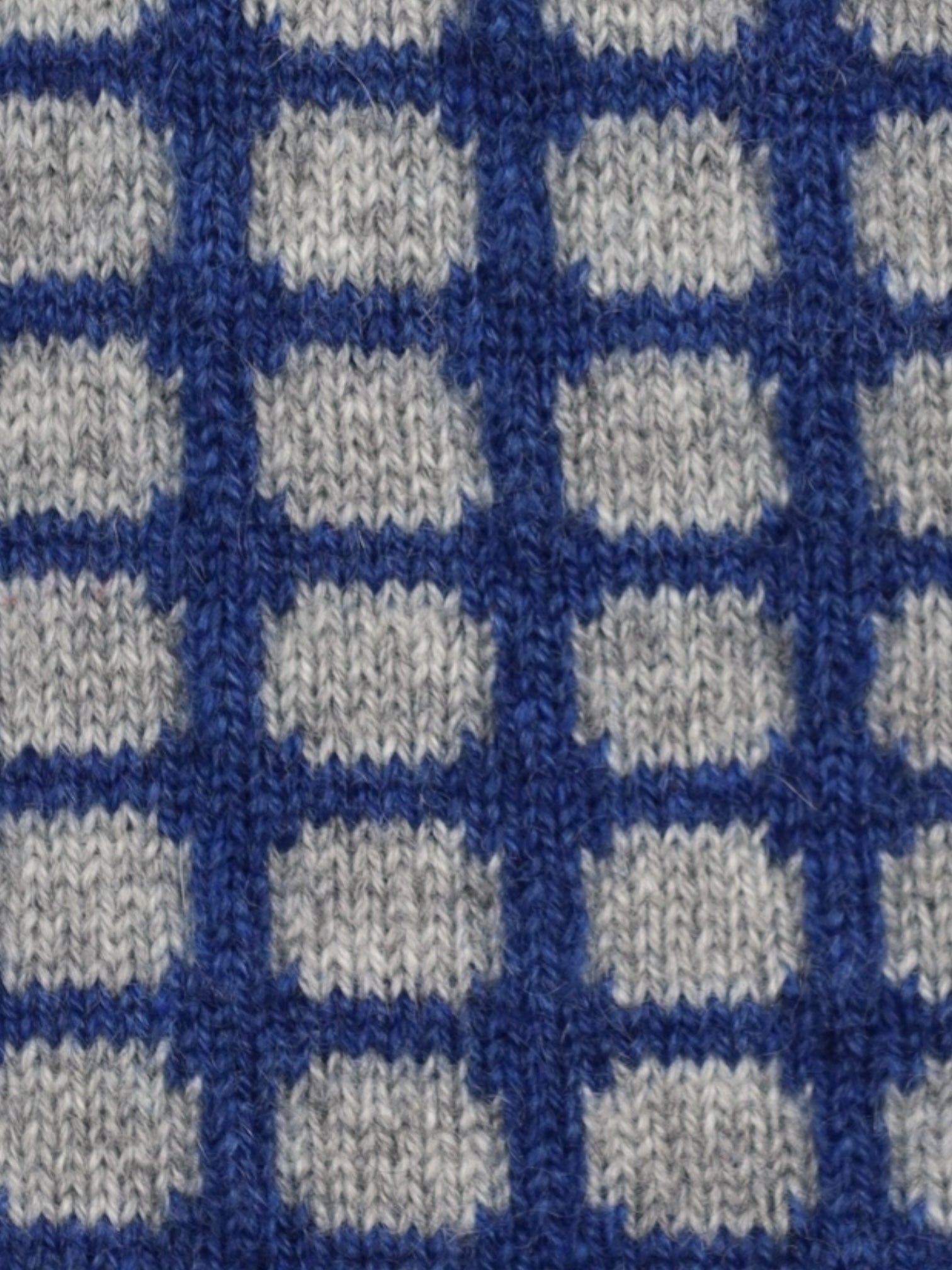 Kiton Blue & Light Grey Geometric Knitted Cashmere Tie