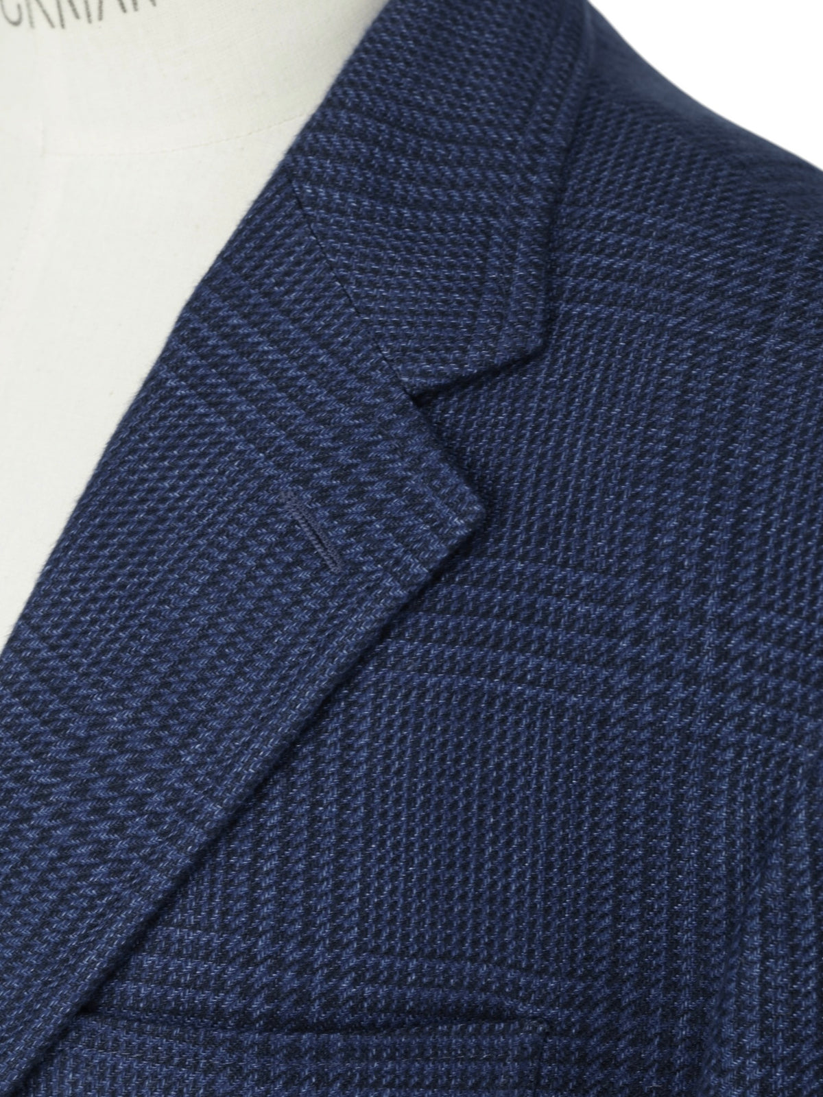 Ralph Lauren Blue Cotton & Linen Prince of Wales Jacket