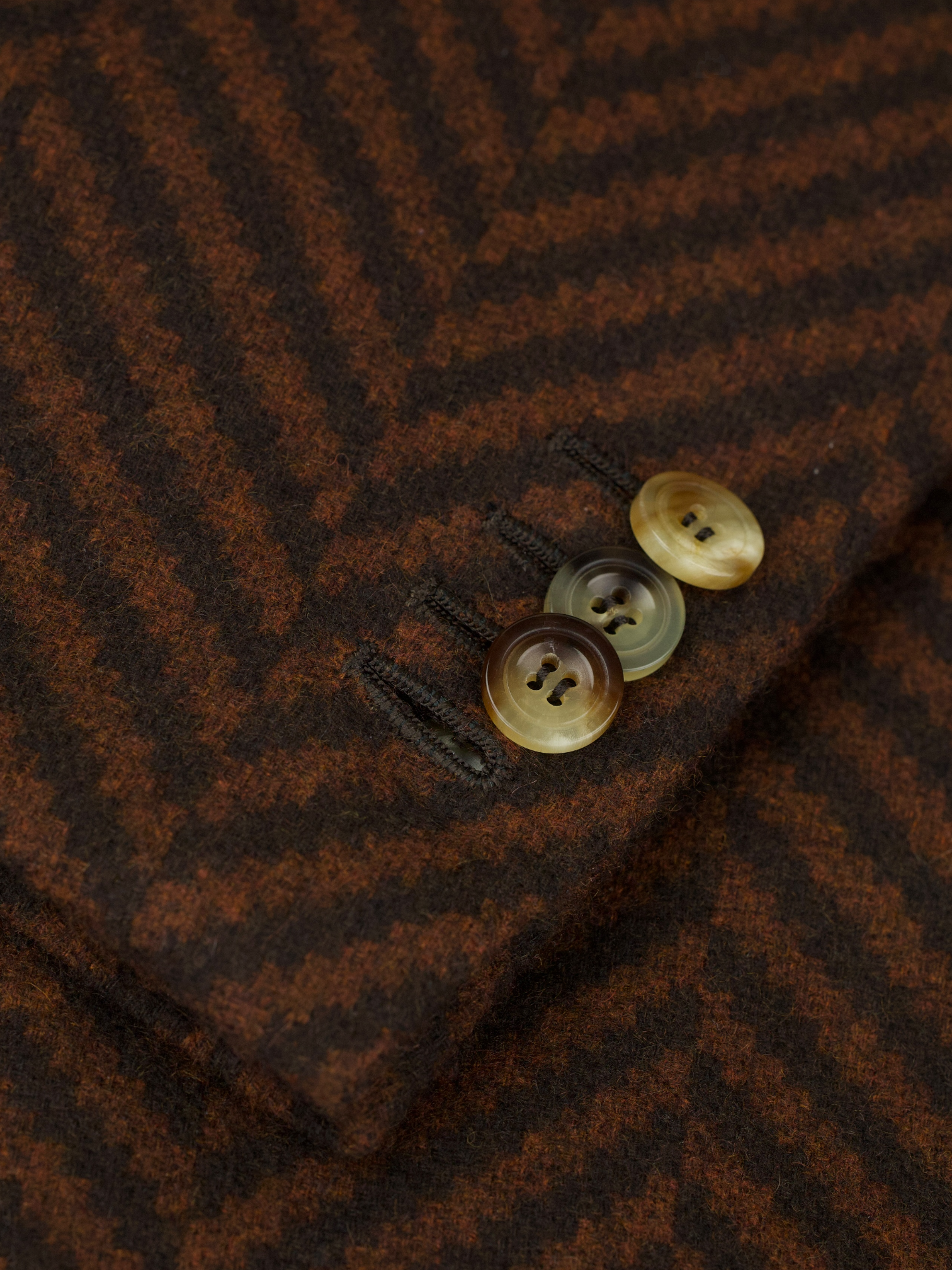 Kiton Castagne Brown Pure Cashmere Zig-Zag Jacket