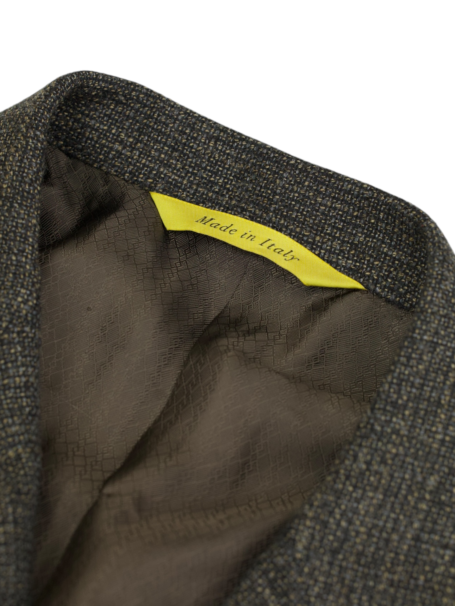 Canali Brown Fine-Wool Bicolor Micro-Structure Jacket