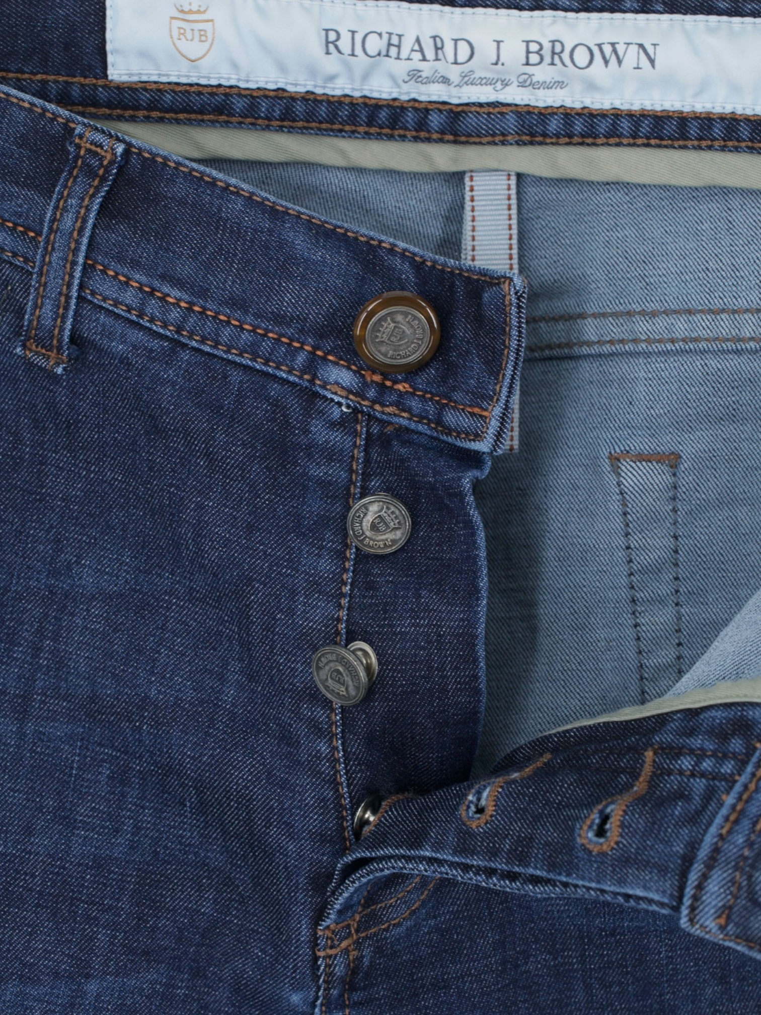 Richard J. Brown Dark Blue Cotton & Stretch Tokyo Jeans