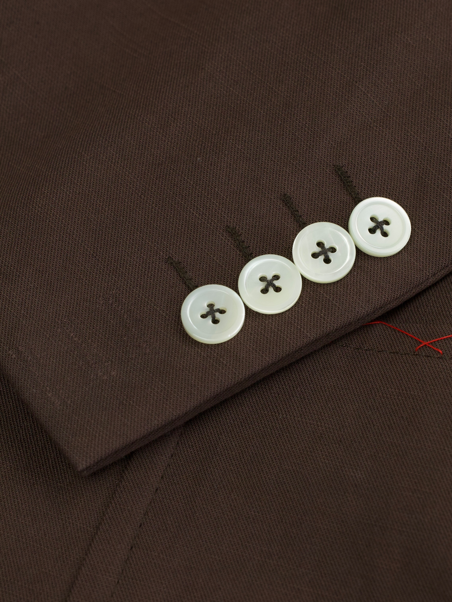 Isaia Chocolate Brown Cotton & Linen Unconstructed Summer Jacket