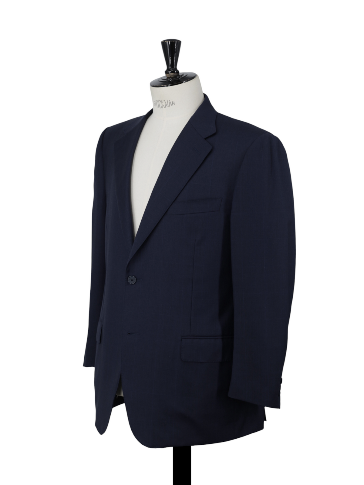 Canali Navy Fine-Wool Shadow-Check Vintage Milanese-Style Suit