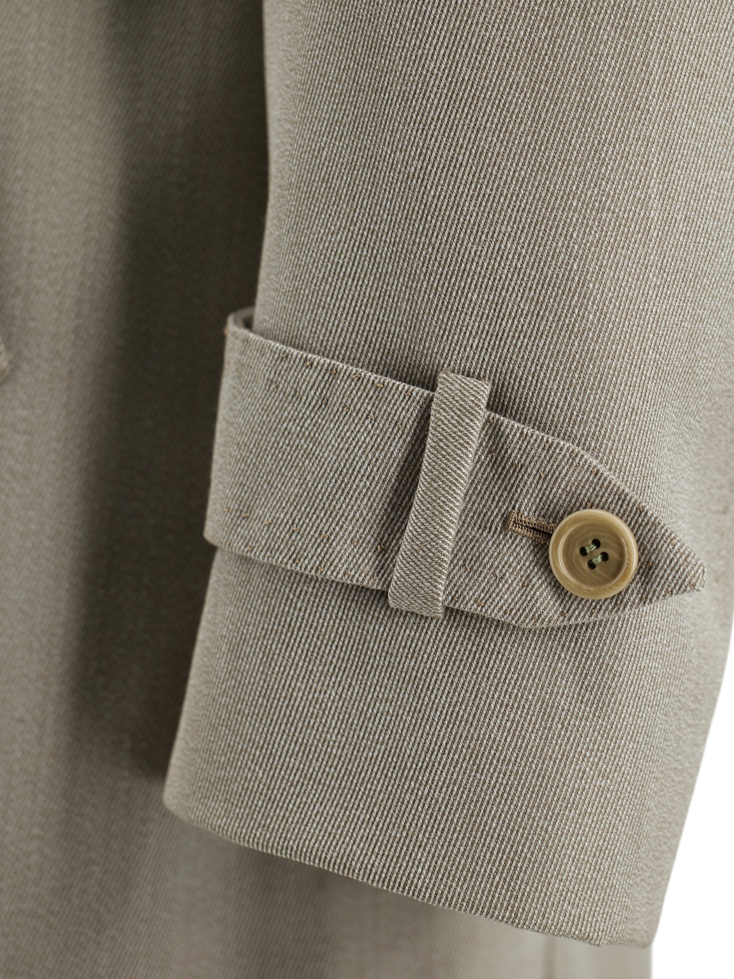 Orazio Luciano Light Brown Wool Herringbone Sartorial Carcoat