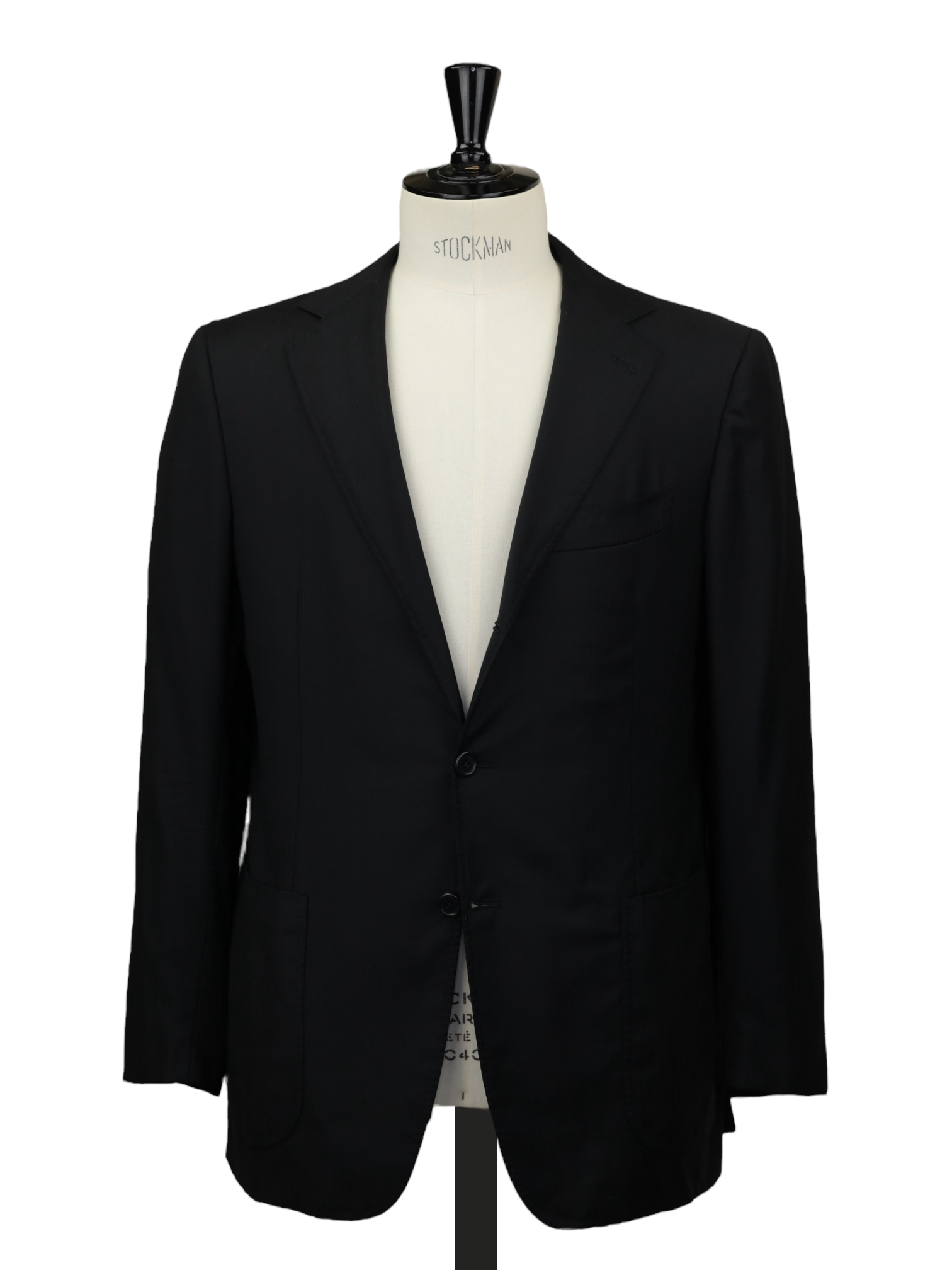 Luigi Borrelli Black Extrafine-Wool Micro-Herringbone Suit