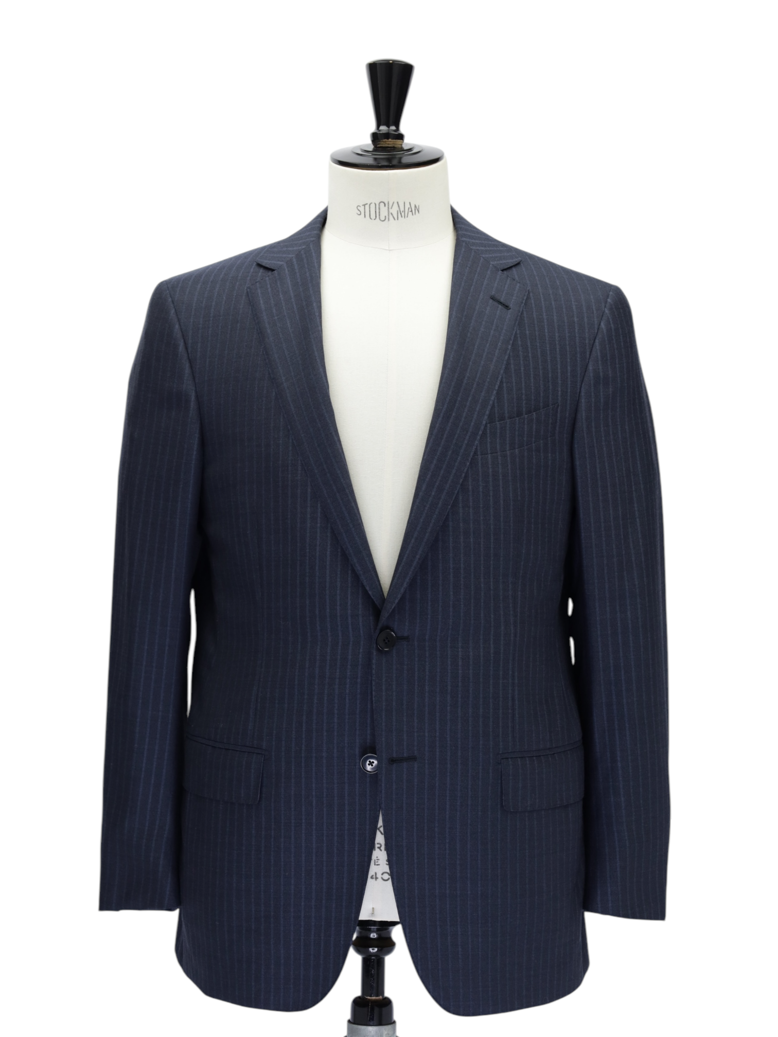 Ermenegildo Zegna Blue Wool & Silk Trofeo 600 Pinstripe Suit
