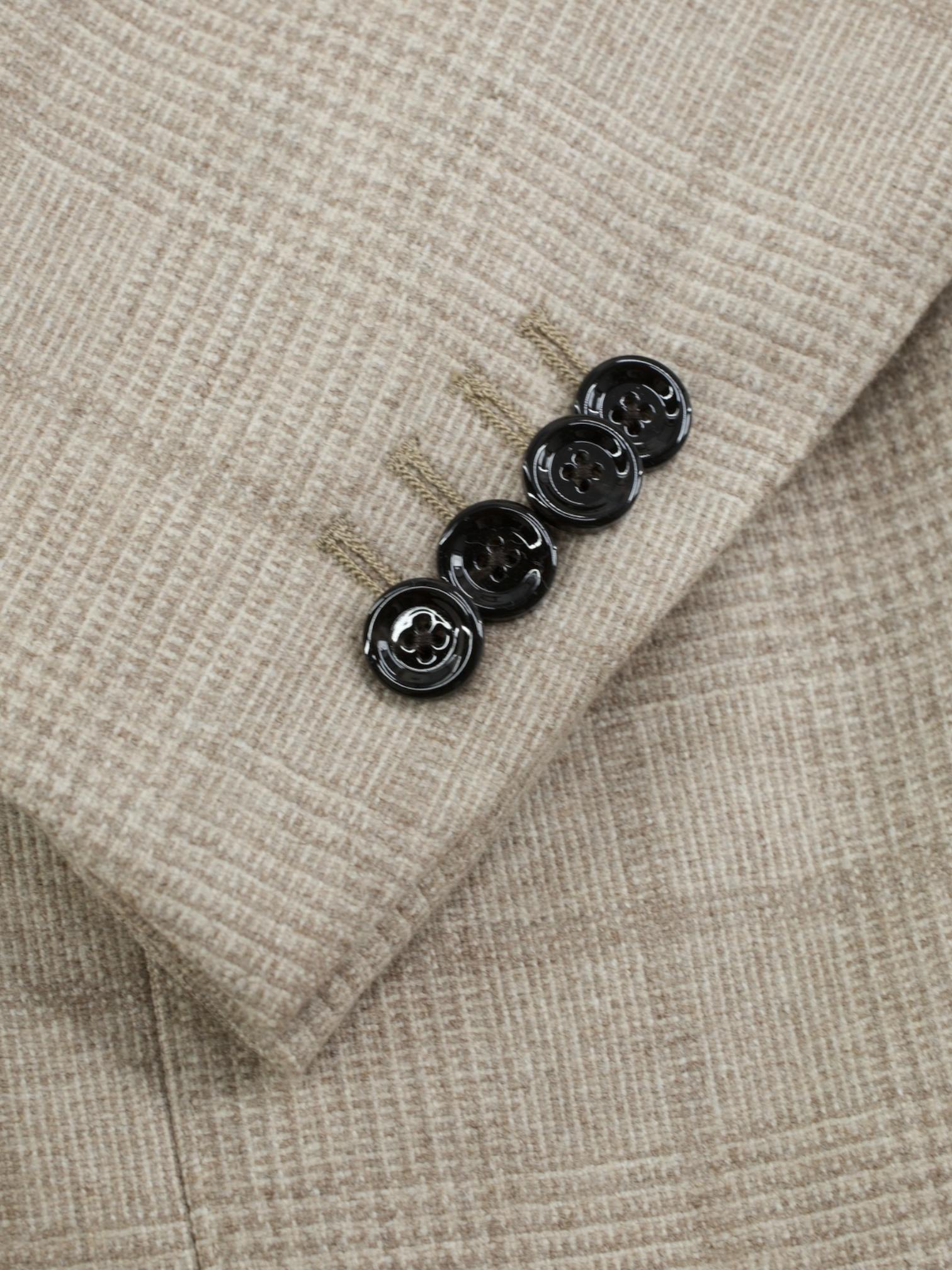 Lardini Taupe Undyed "Cashmere Raw" Prince of Wales Jacket