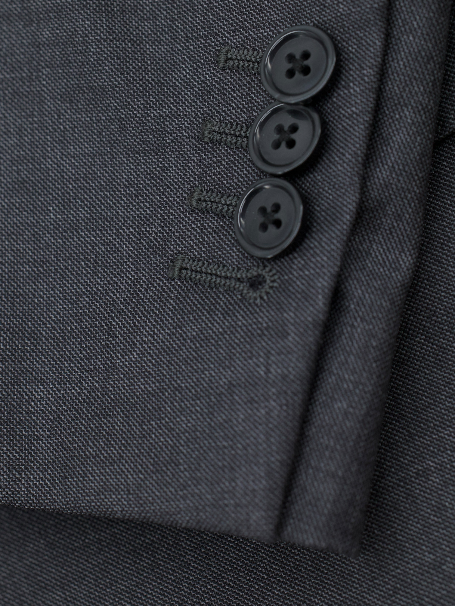 Lardini Grey Wool Timeless Sharkskin Suit